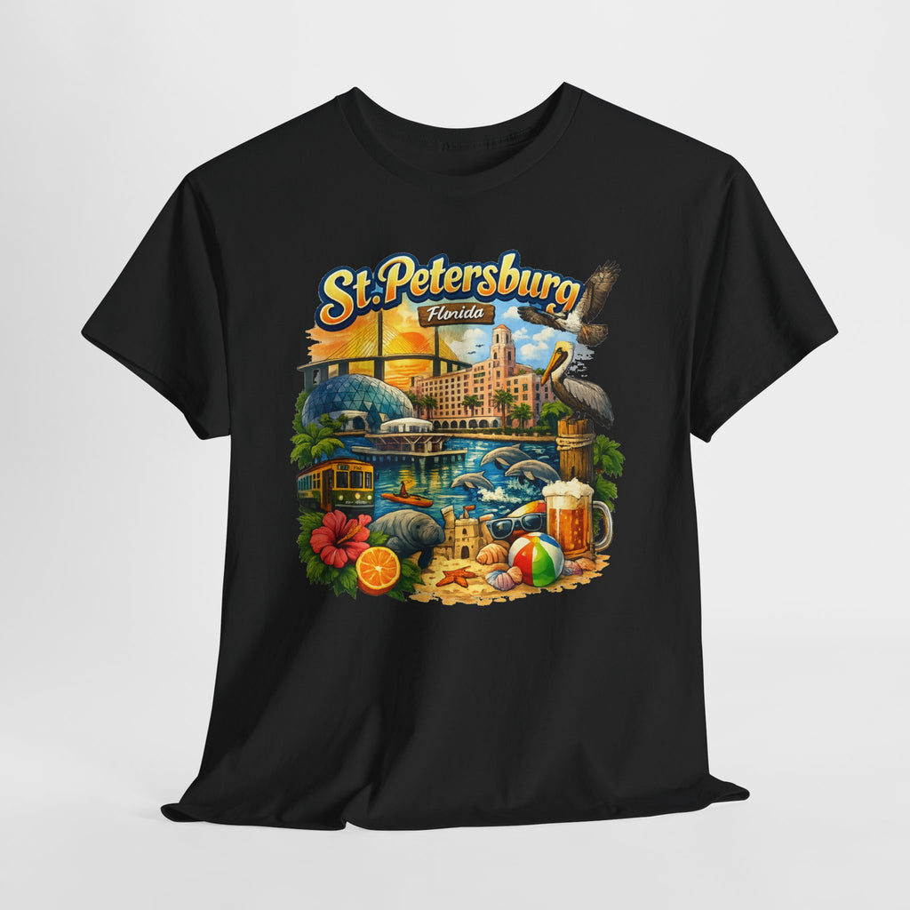 St. Petersburg Florida Retro Beach Scene T-Shirt