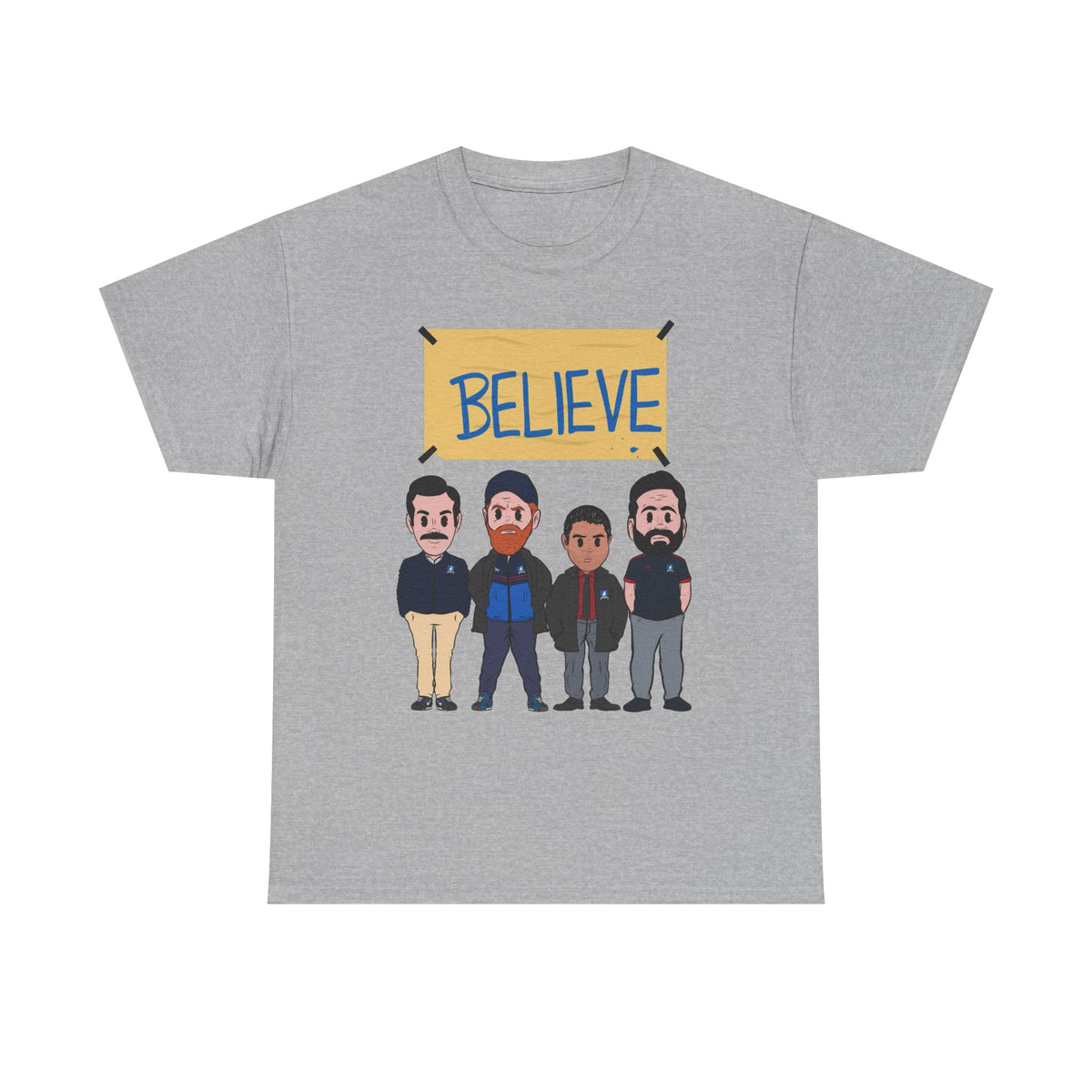 Ted Lasso Inspired Believe Cartoon Band Cotton T-Shirt