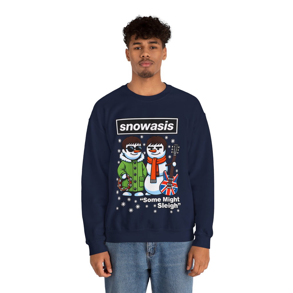 Snowasis "Some Might Sleigh" #Oasis Inspired Crewneck Sweatshirt