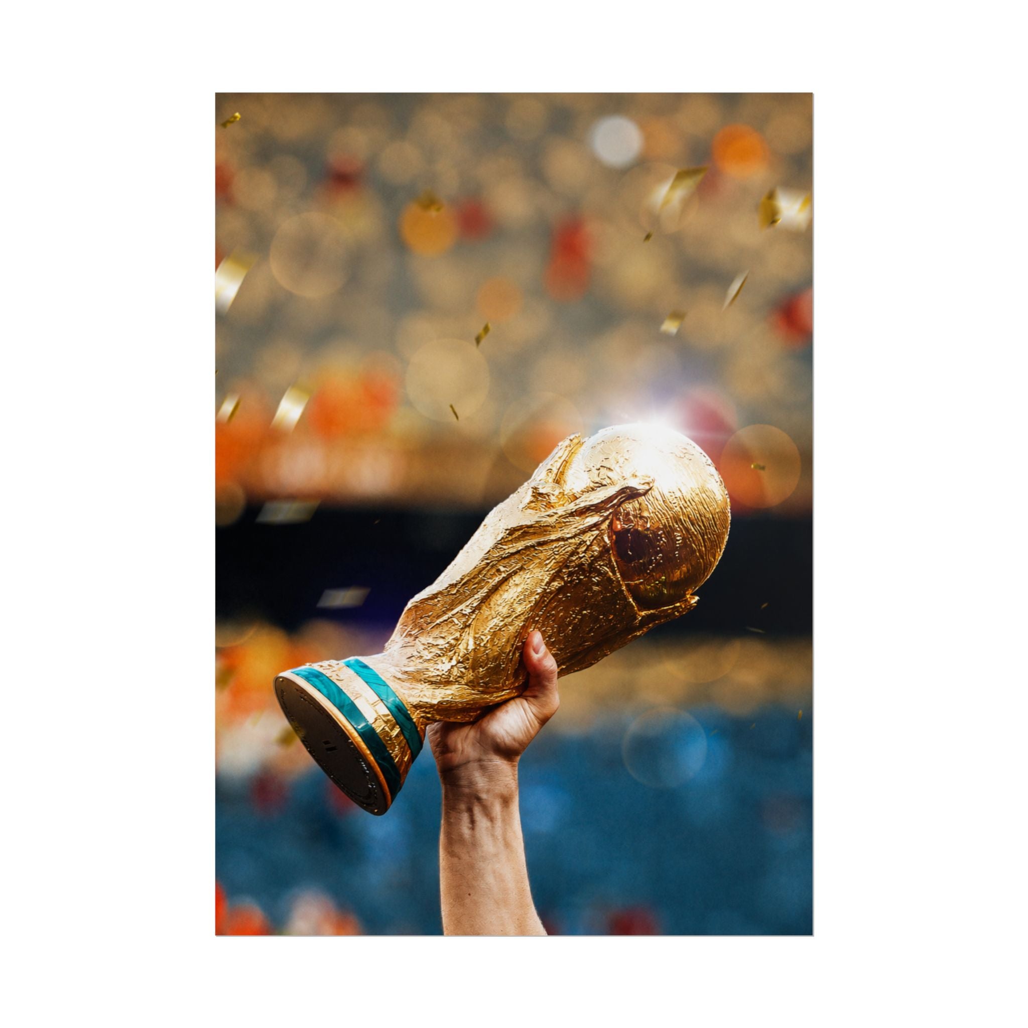 World Cup Trophy Victory Poster – Soccer Trophy Celebration Wall Art