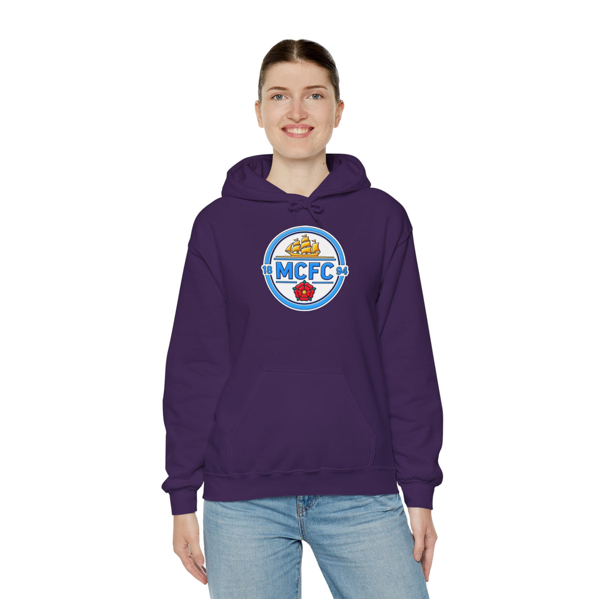 MCFC Logo Hoodie – Vintage Football Club Crest Pullover