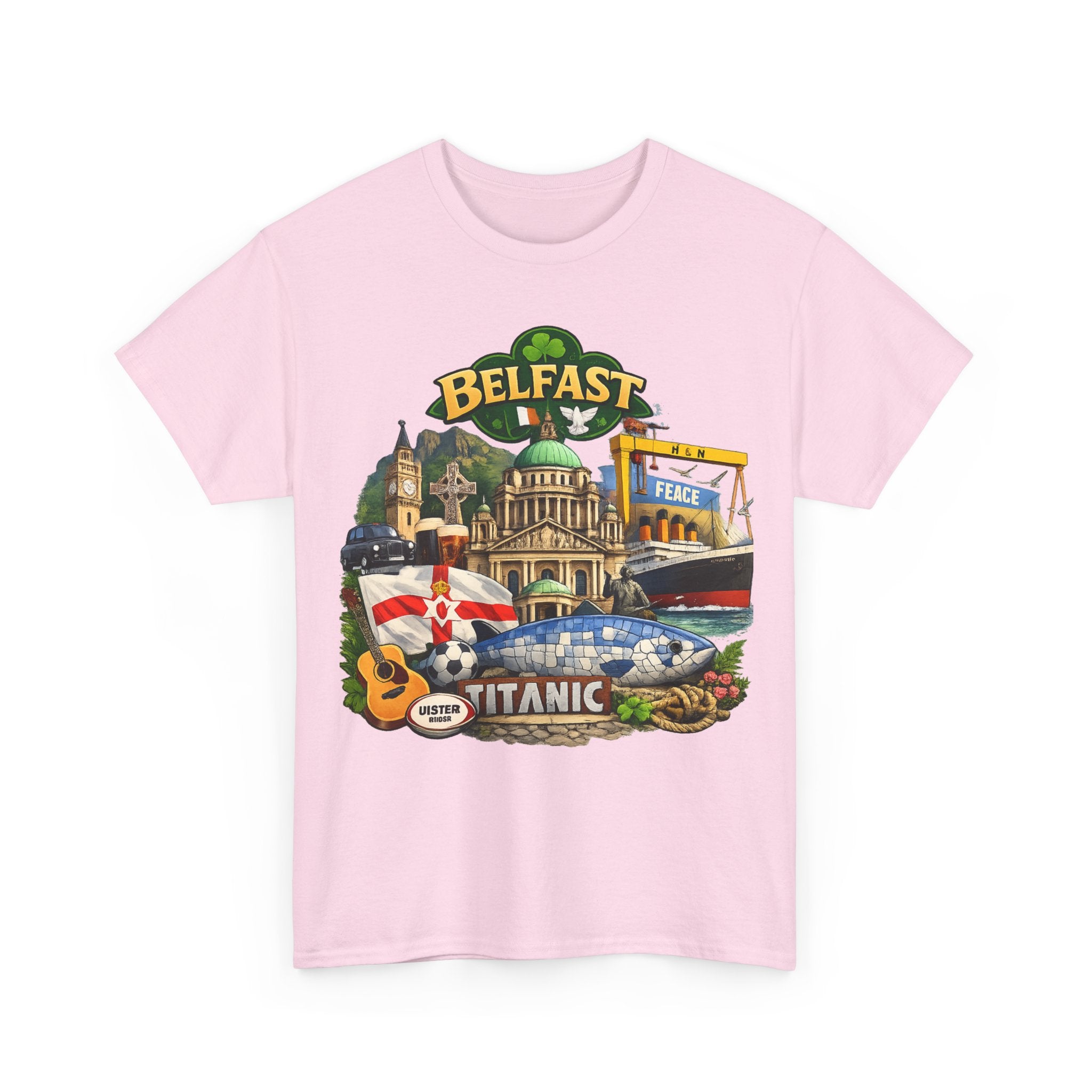 Belfast Collage T-Shirt – Titanic & City Landmarks Souvenir Tee