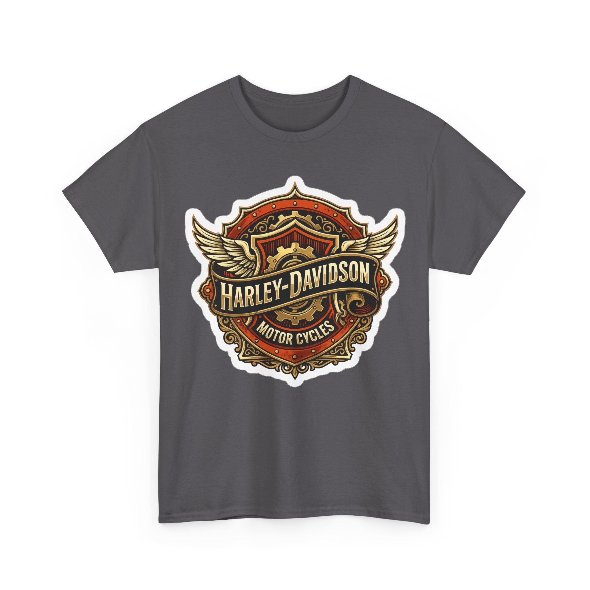 Harley-Davidson Flame Skull Inspired Cotton T-Shirt