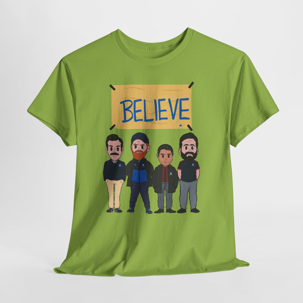 Ted Lasso Inspired Believe Cartoon Band Cotton T-Shirt