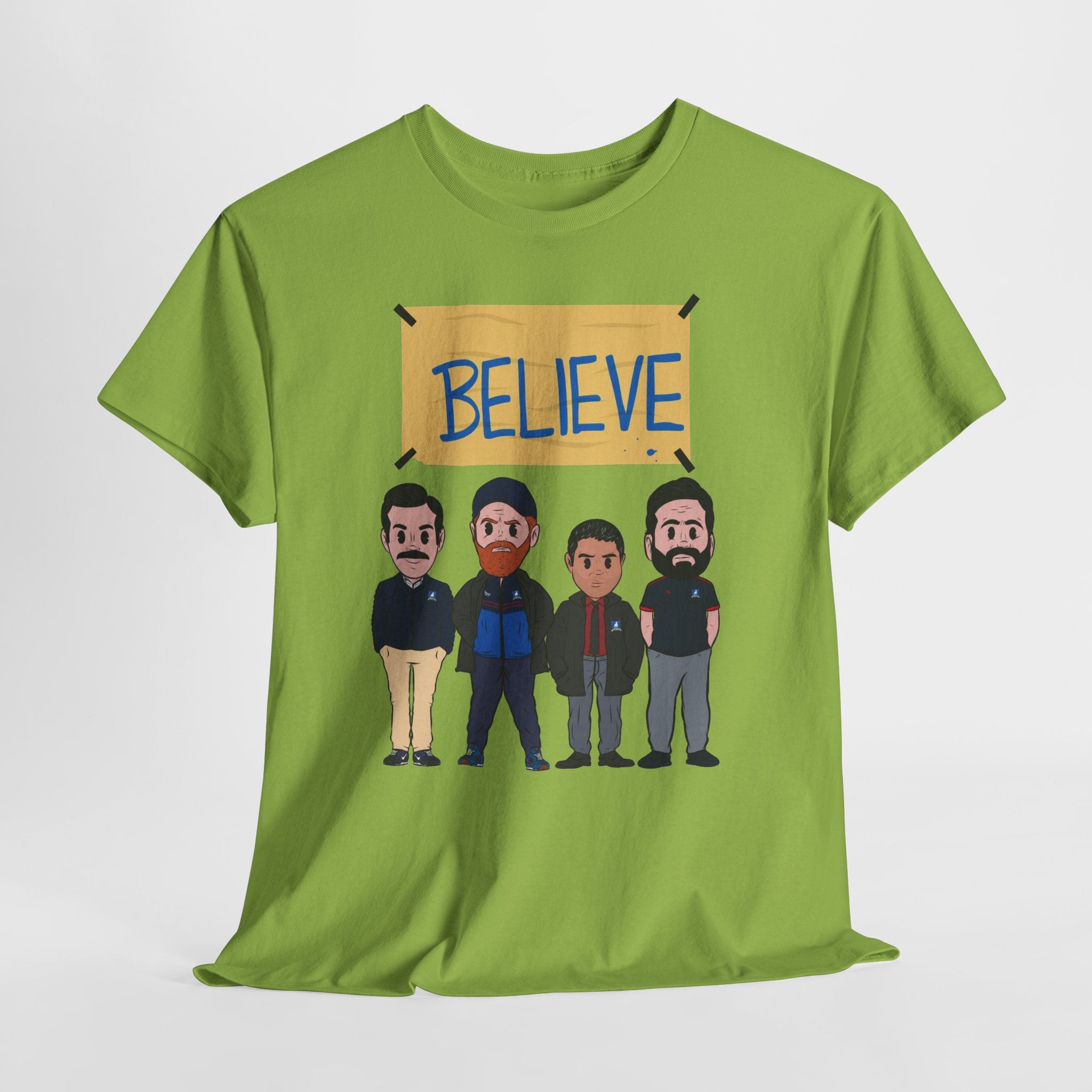 Ted Lasso Inspired Believe Cartoon Band Cotton T-Shirt