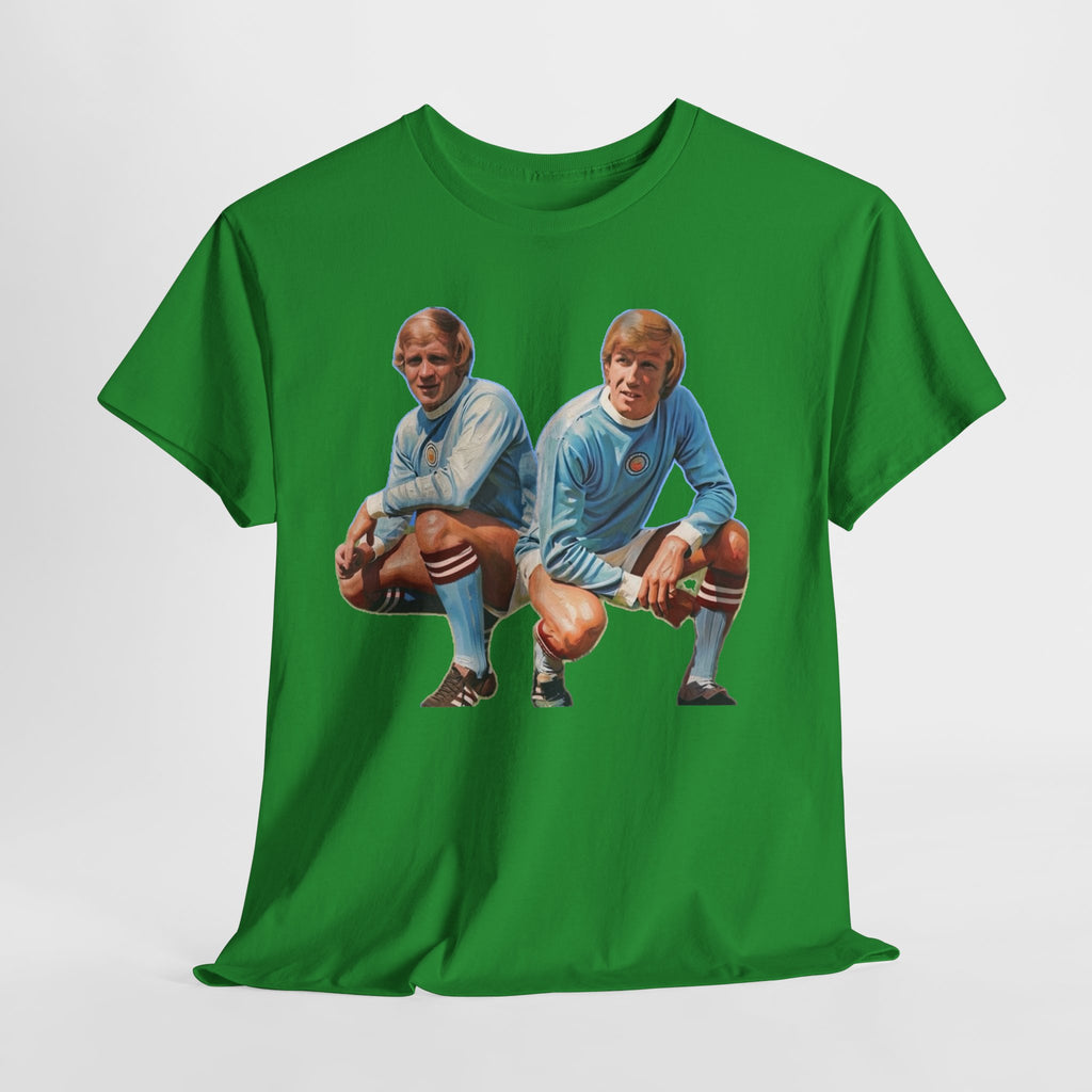 Franny Lee and Colin Bell Manchester City Retro Soccer Players T‑Shirt — Vintage Football Graphic Tee