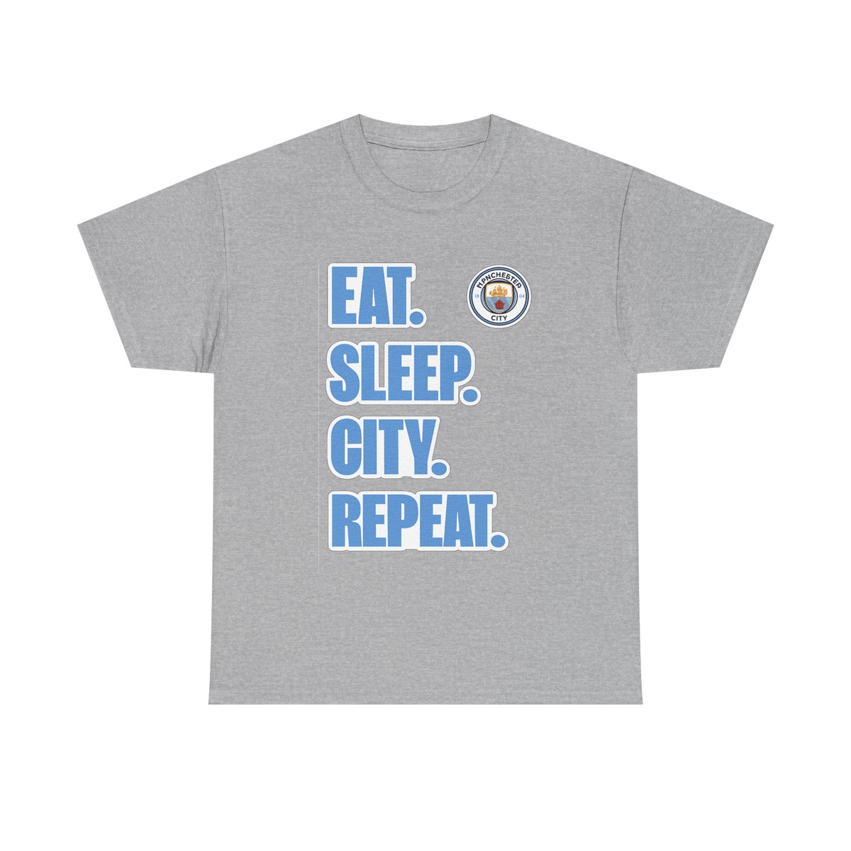 Eat. Sleep. City. Repeat. T‑Shirt — Manchester City Fan Tee