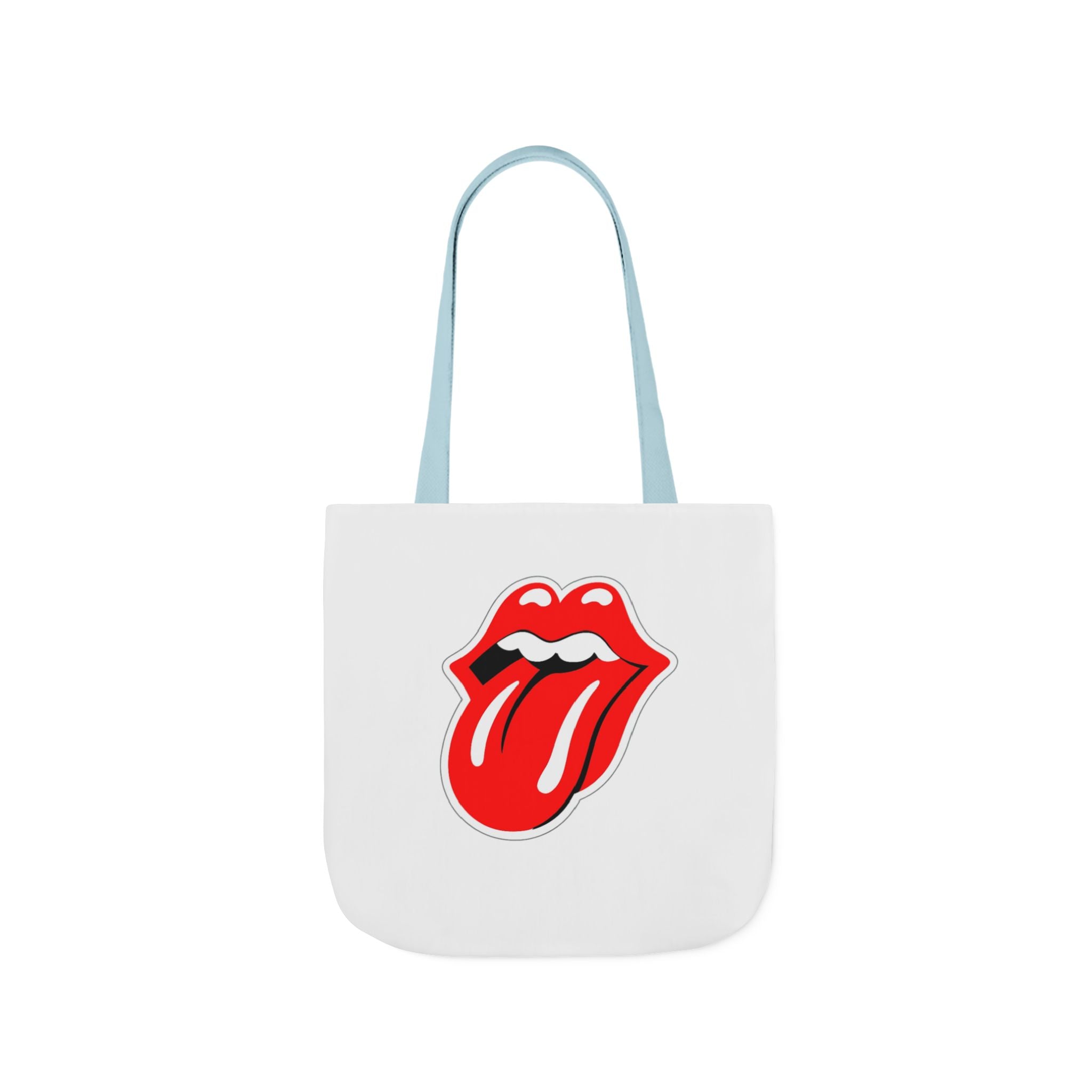 Rock & Roll Tongue Canvas Tote Bag — Retro Lip Graphic