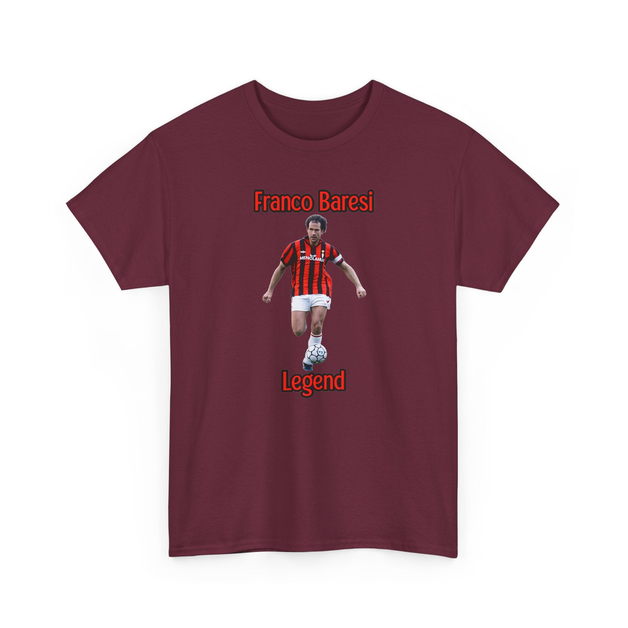Franco Baresi Legend Tee — AC Milan Retro Soccer Graphic T-Shirt