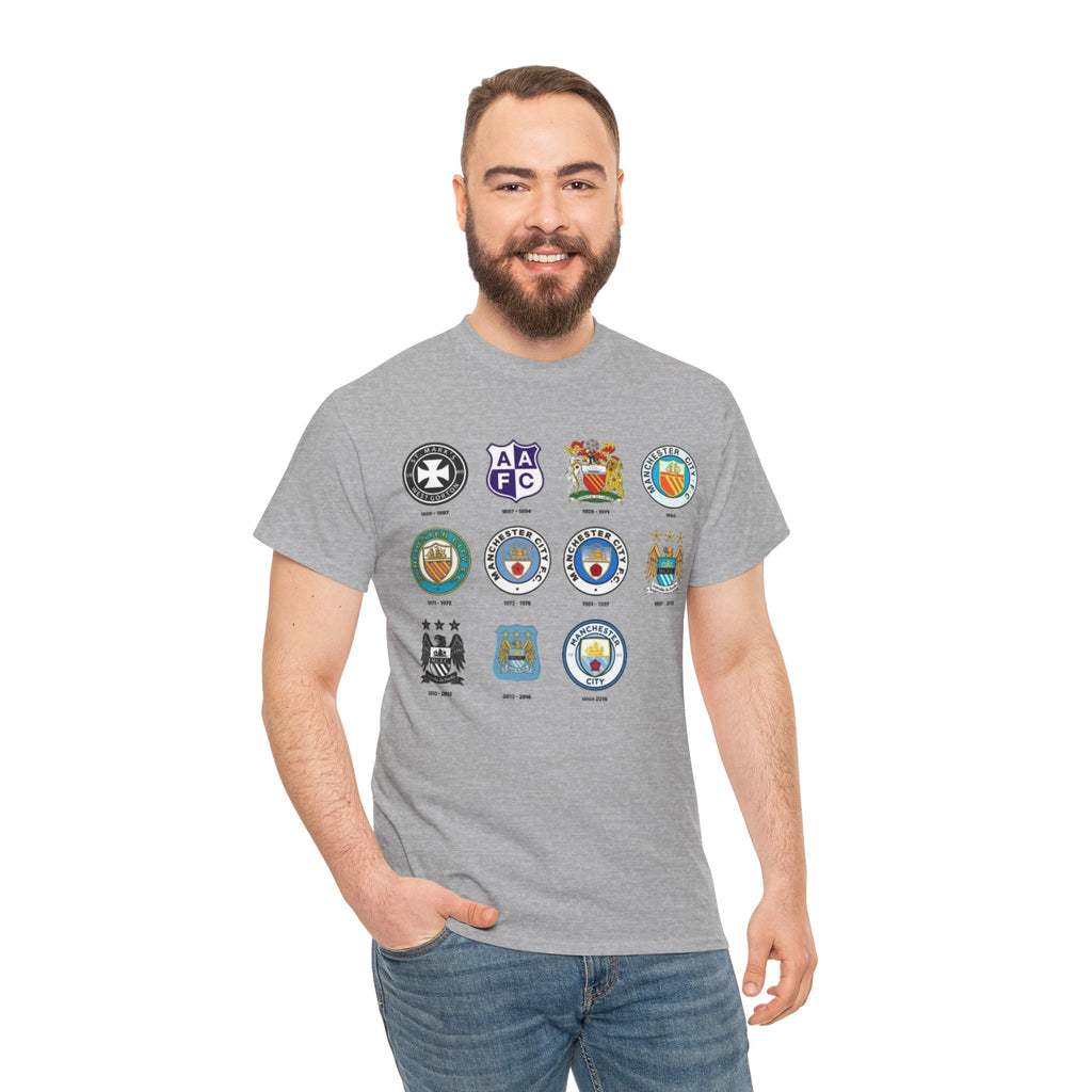 Manchester City Football Club Crest Inspired Tee — Classic Soccer Logos Graphic T‑Shirt