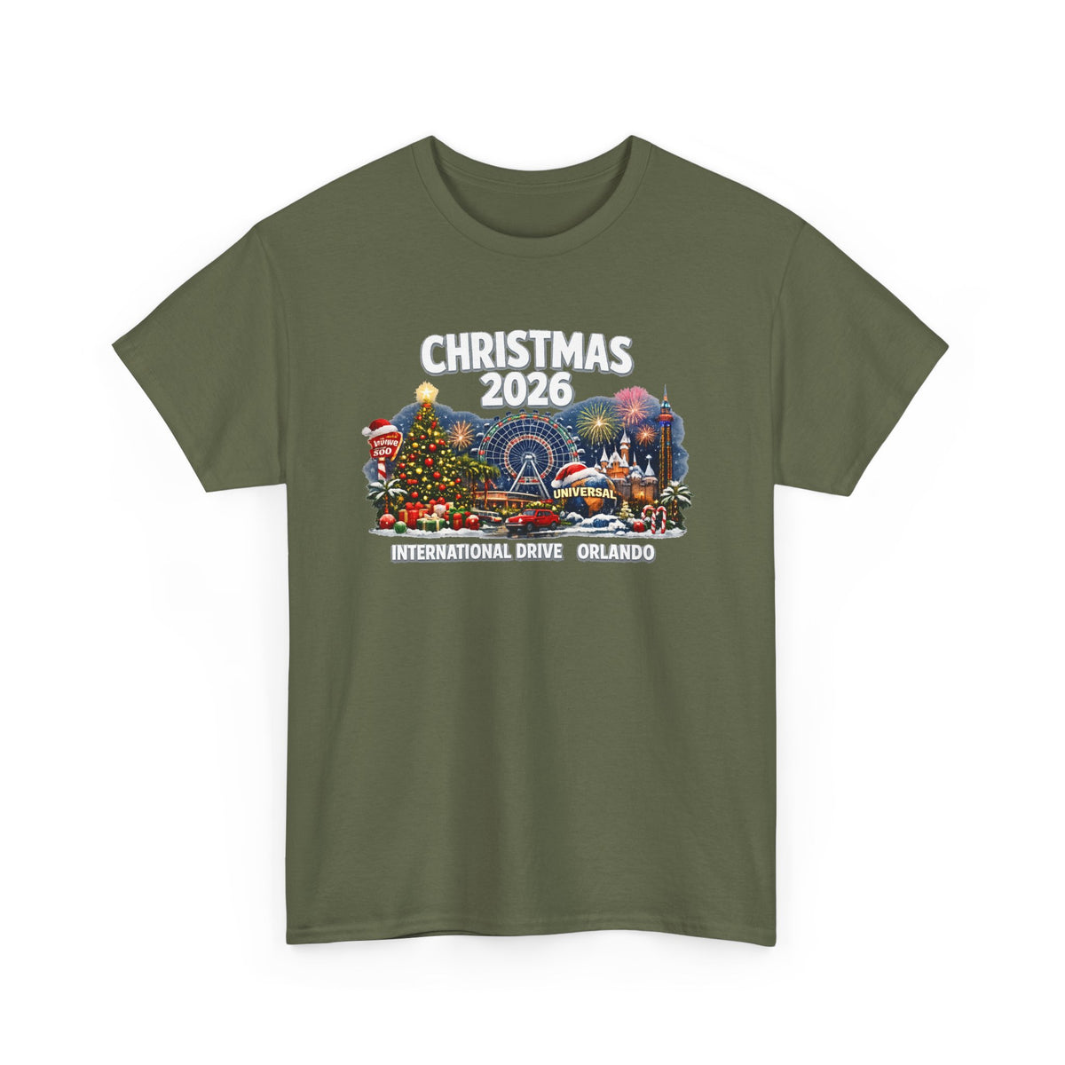 Christmas 2026 International Drive Orlando Holiday Cotton T-Shirt