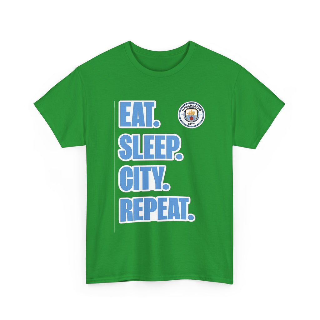 Eat. Sleep. City. Repeat. T‑Shirt — Manchester City Fan Tee