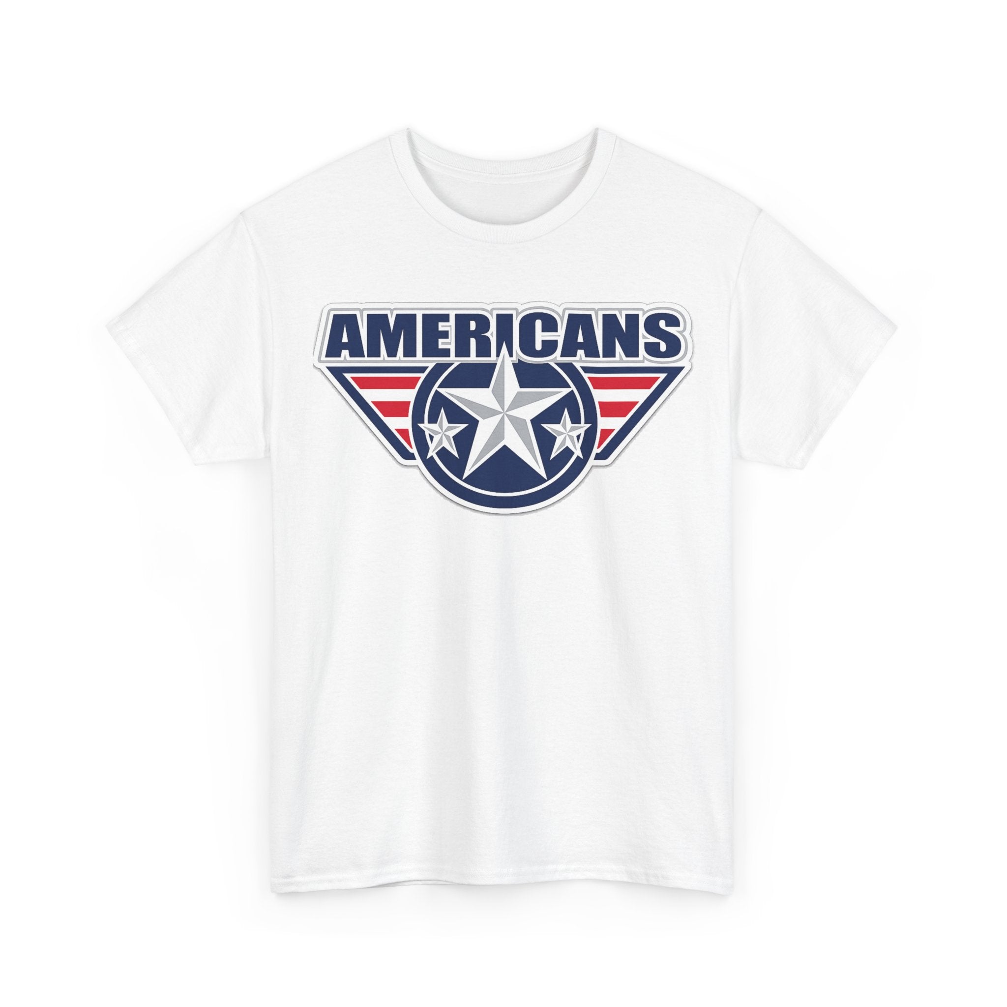 Americans Patriotic Star T‑Shirt — Red White Blue USA Graphic Tee