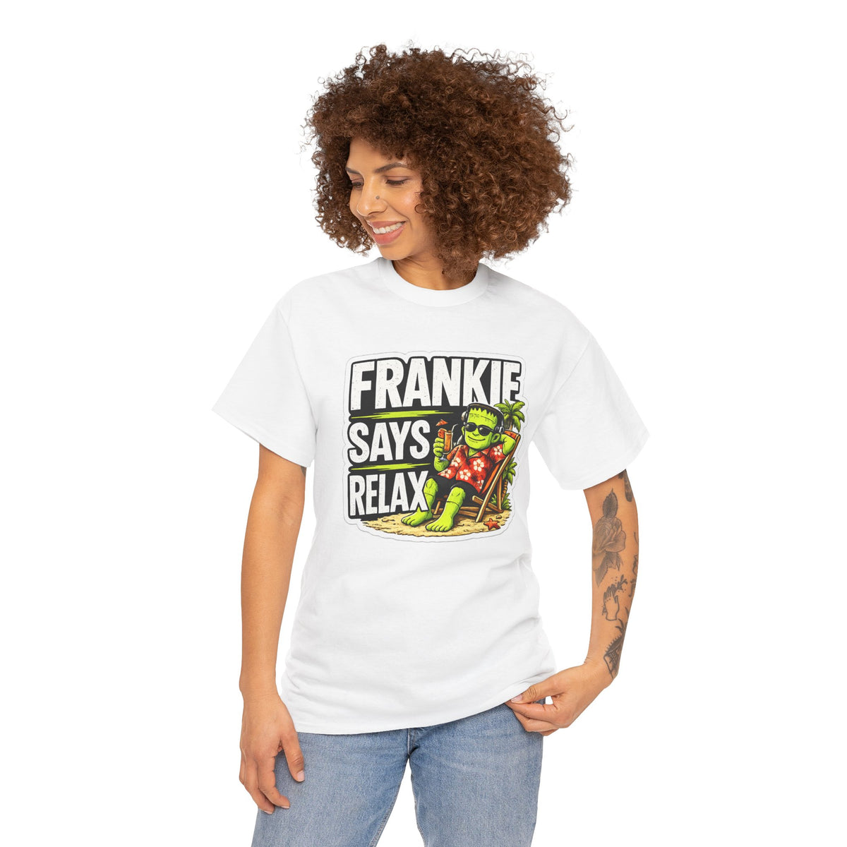 Frankie Says Relax Funny Graphic Cotton T-Shirt