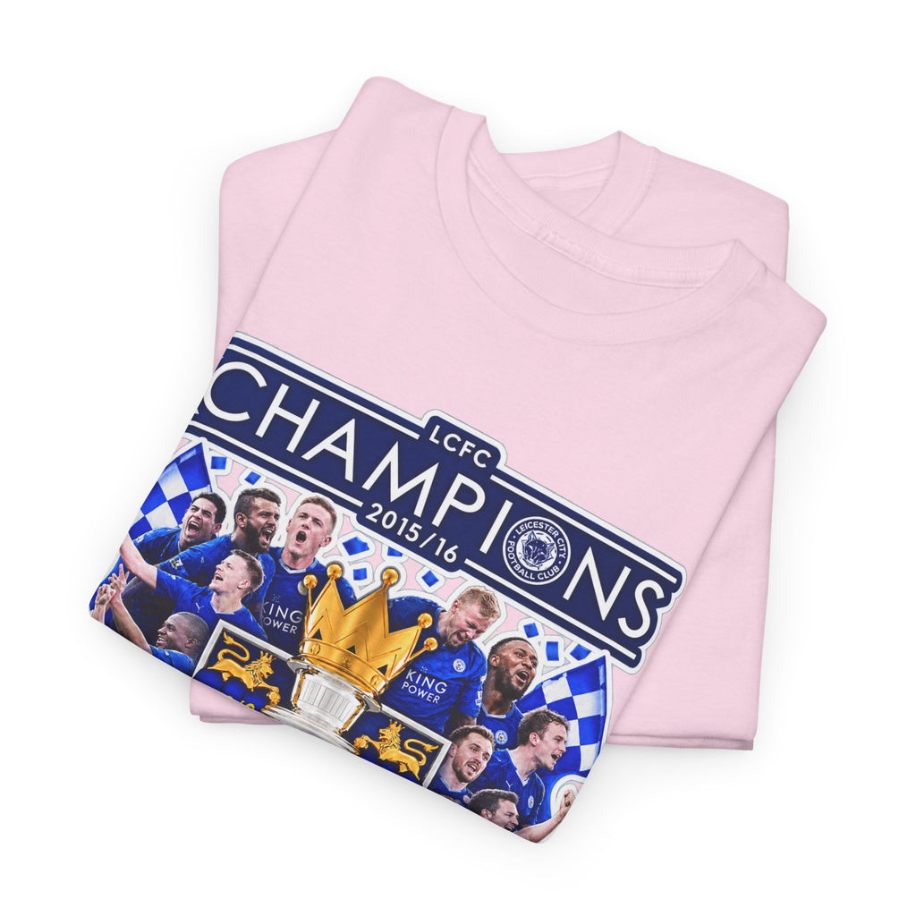 Leicester City 2015/2016 Champions Trophy Soccer T-Shirt — Team Victory Graphic Tee