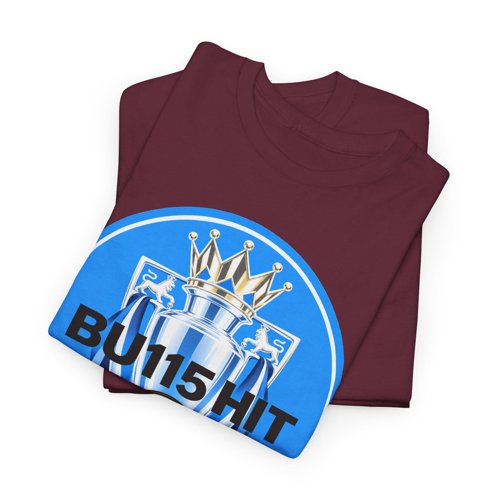Manchester City Anti Premier League Charges Cotton T-Shirt — 'BU11SH1T' Blue Crown Football Shirt