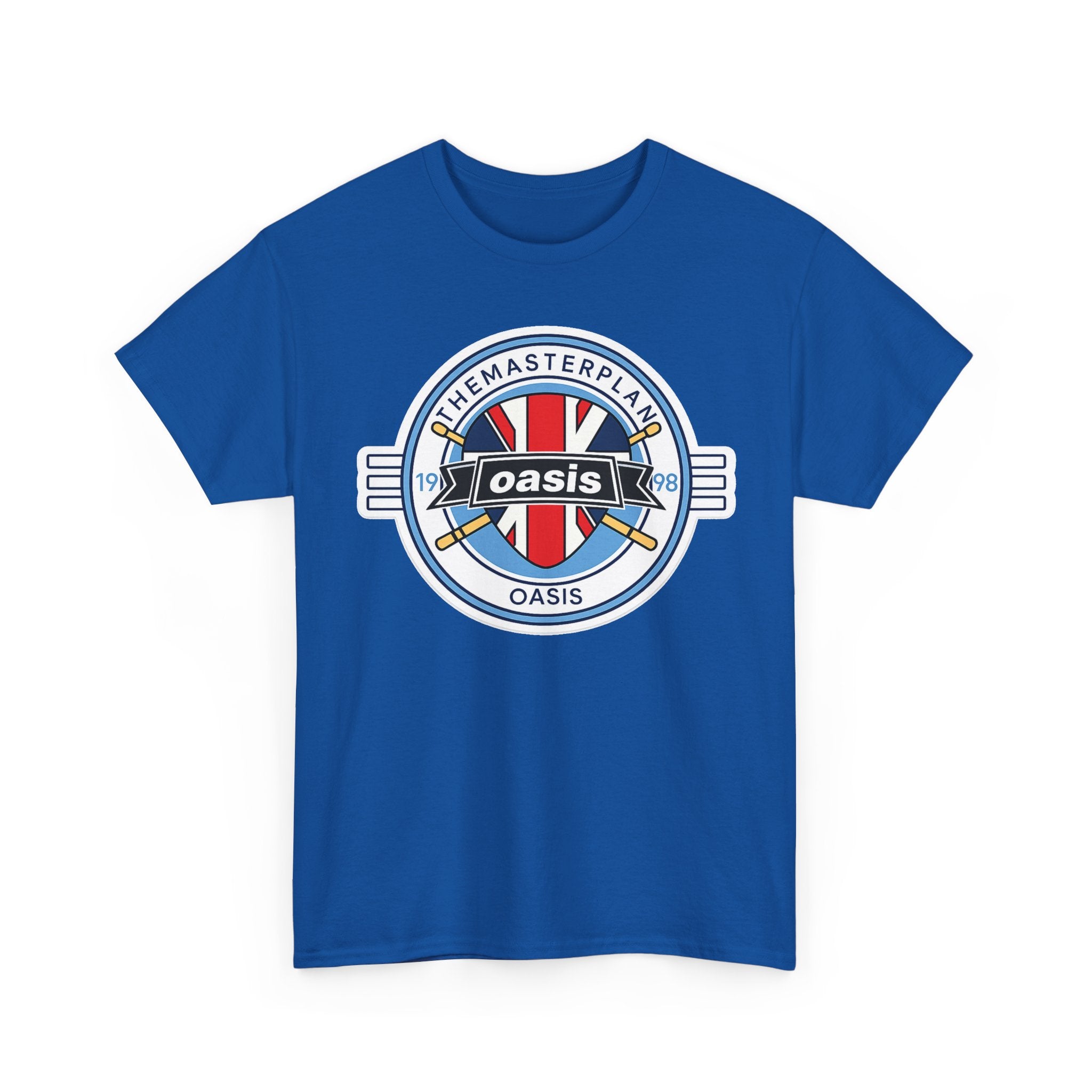 Oasis Union Jack Band Tee – Retro Rock Logo T-Shirt