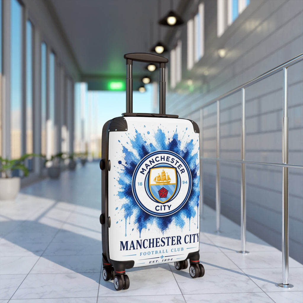 Manchester City Suitcase – Football Club Carry-On Luggage with Crest Design