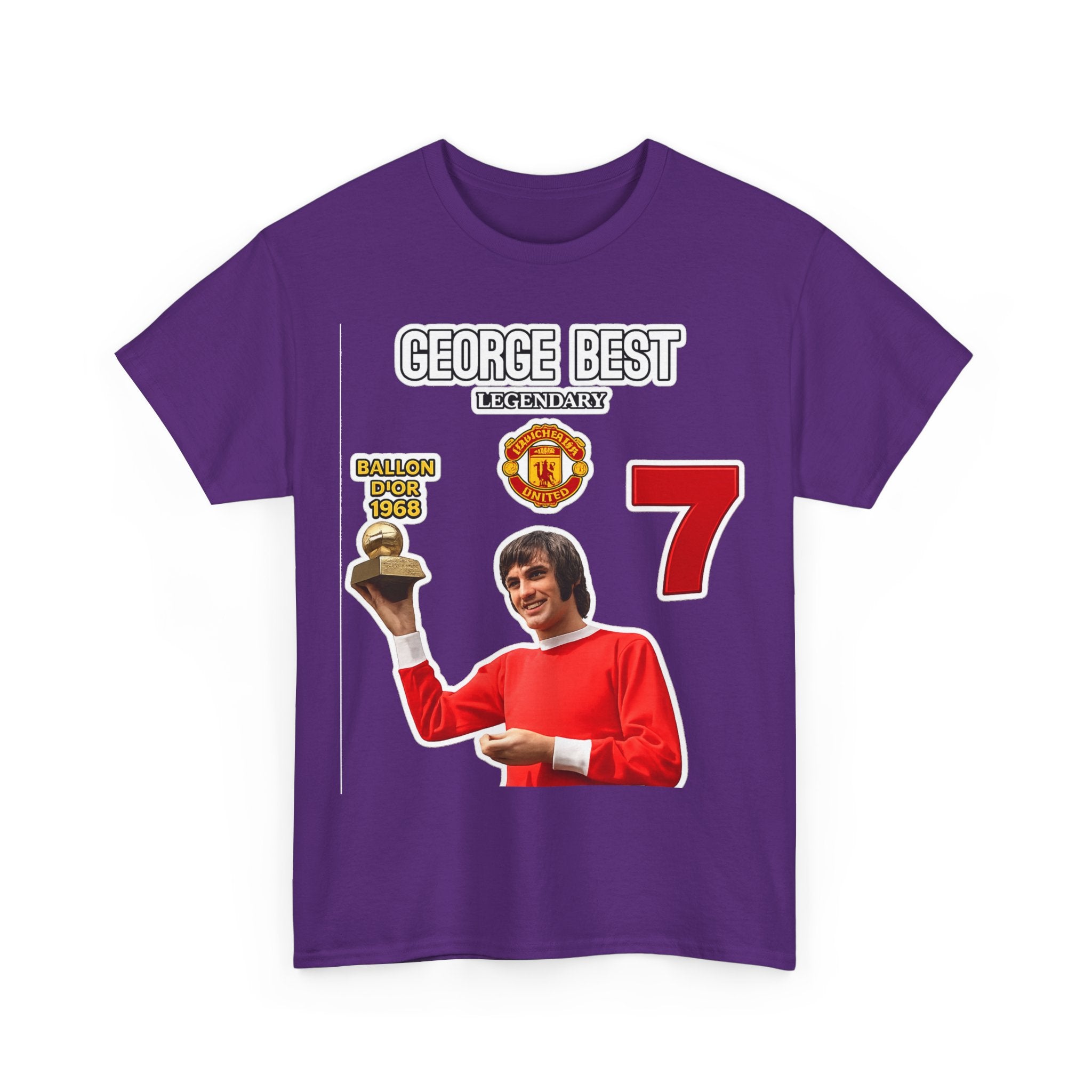 George Best Manchester United #7 Vintage Soccer T-Shirt – Ballon d'Or Tribute
