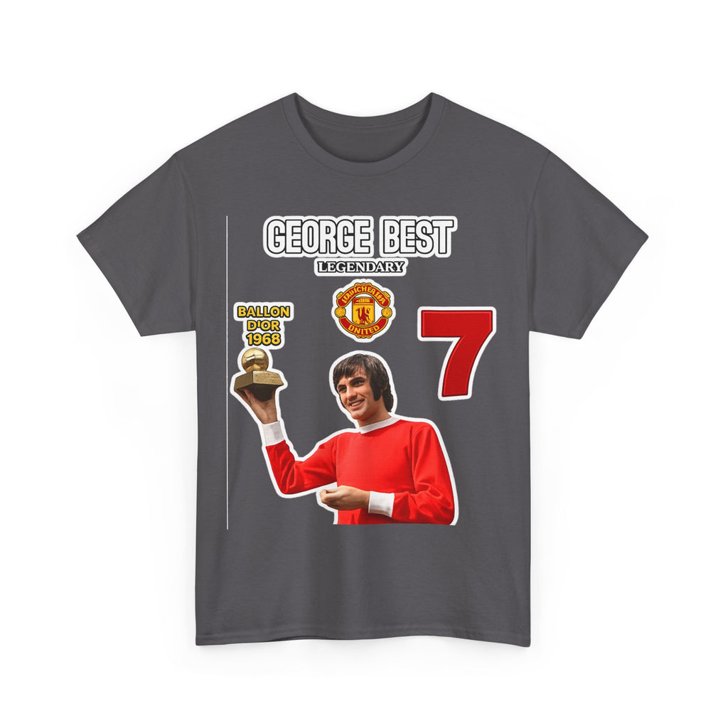 George Best Manchester United #7 Vintage Soccer T-Shirt – Ballon d'Or Tribute