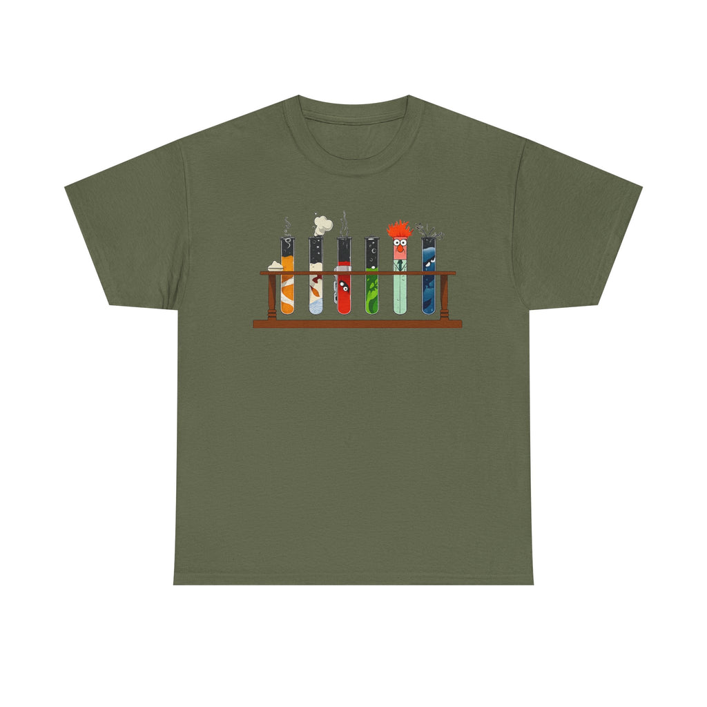 Muppets Beaker Science Test Tube Cats T‑Shirt — Cute Laboratory Cat Illustrations Tee