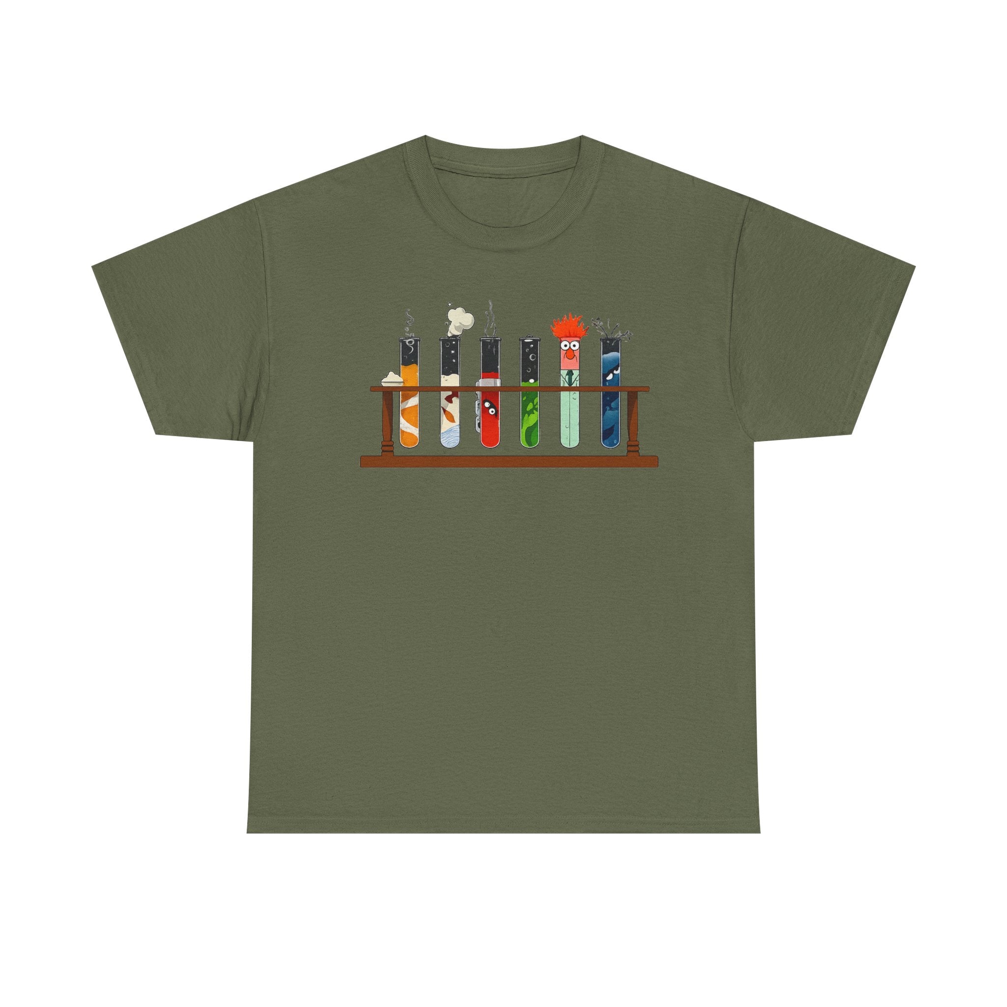 Muppets Beaker Science Test Tube Cats T‑Shirt — Cute Laboratory Cat Illustrations Tee