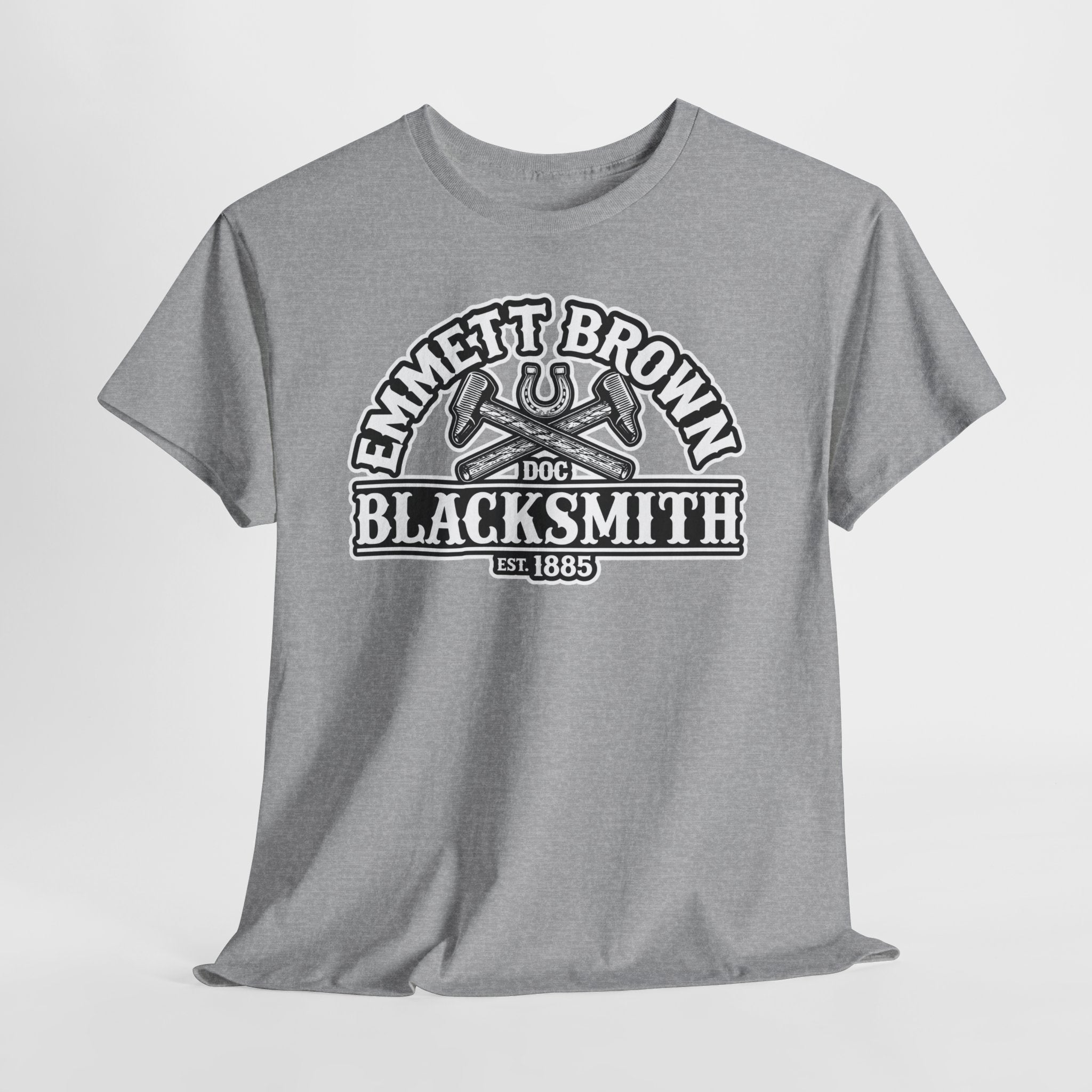 Blacksmith Emmett Brown Tee — Vintage Doc Blacksmith Graphic Shirt