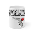 Fix Orlando Ceramic Coffee Mug — Florida State Map with Red Pin (11oz, 15oz)