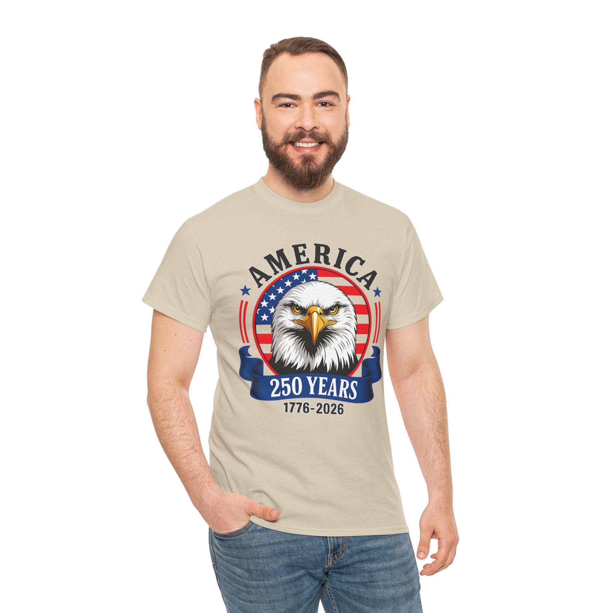 America 250 Years T-Shirt – Bald Eagle 1776–2026 Patriotic Tee