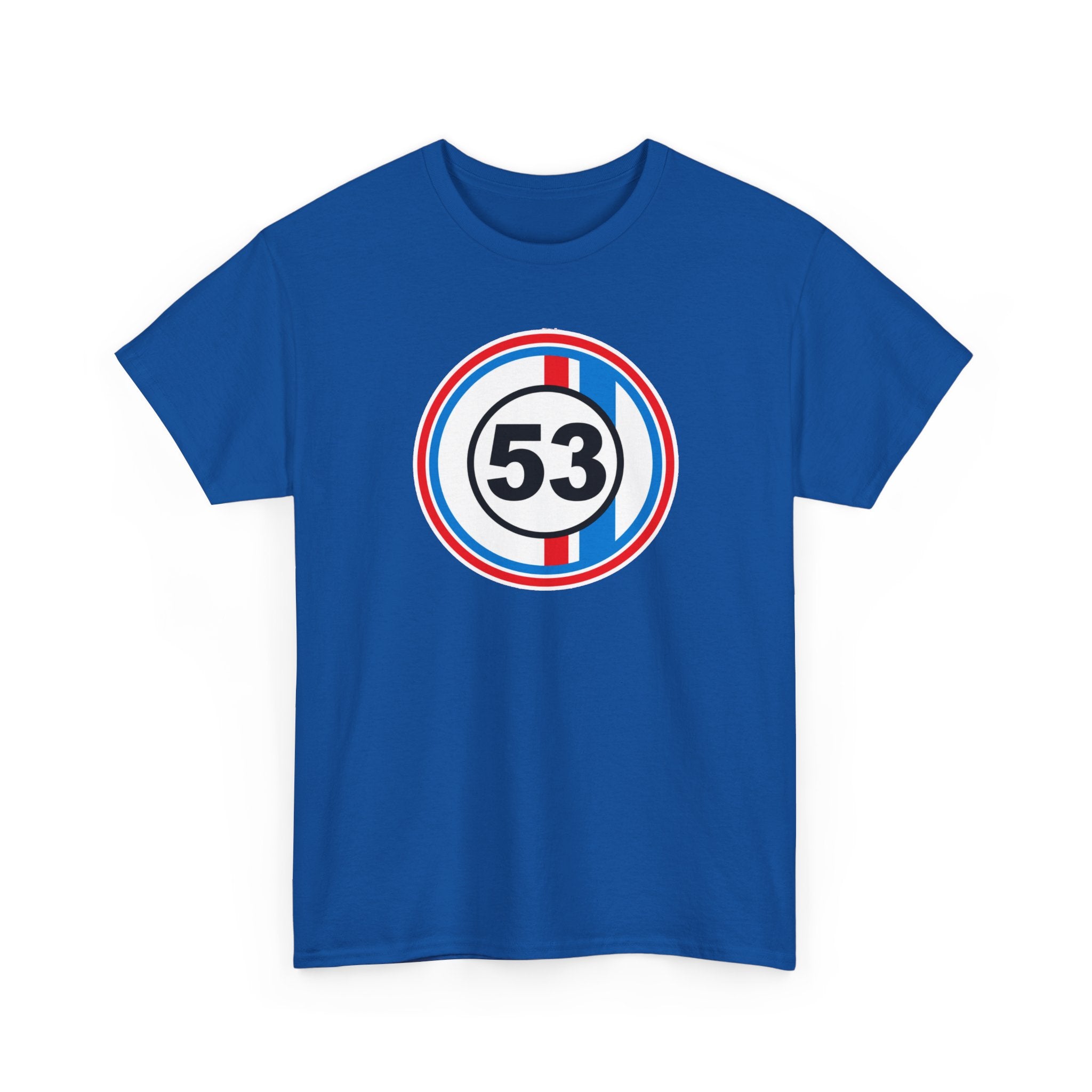 Racing Stripe Number 53 Cotton T-Shirt / Tee