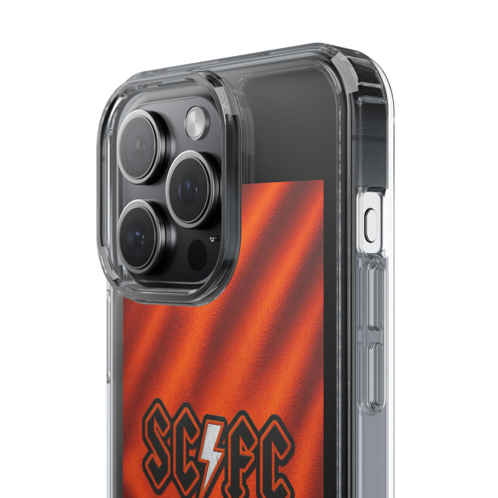 Salford CIty Inspired Phone Case — 'SCFC Back in Orange' Clear Protective Cover