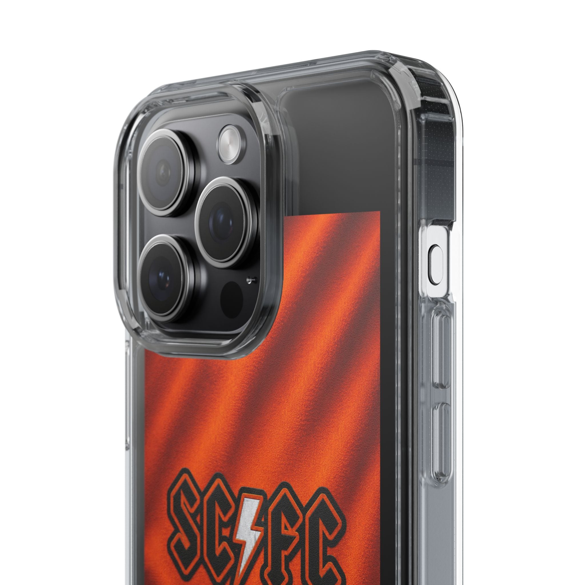 Salford CIty Inspired Phone Case — 'SCFC Back in Orange' Clear Protective Cover