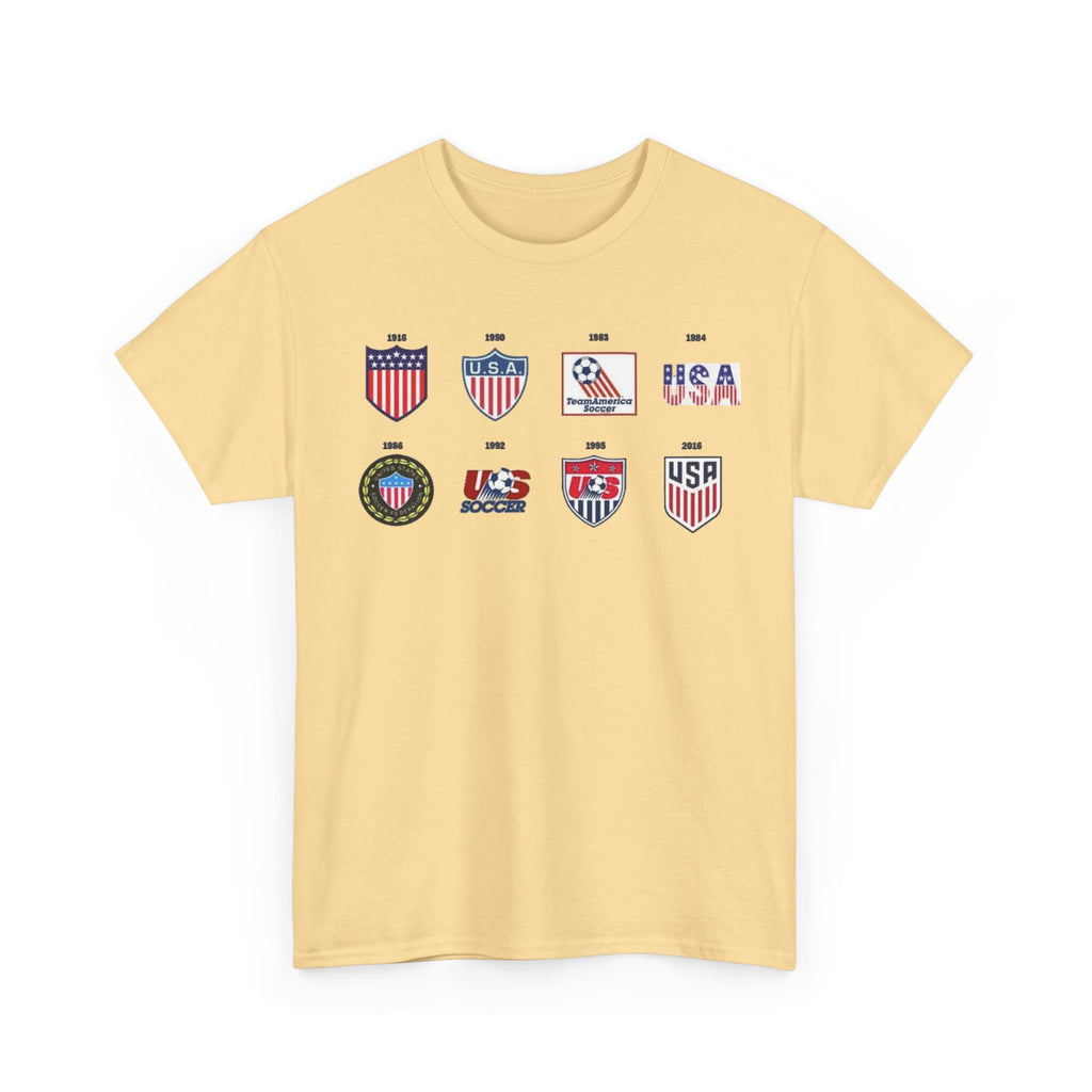 USA Soccer Logos Graphic Tee — Retro American Soccer Logo T‑Shirt