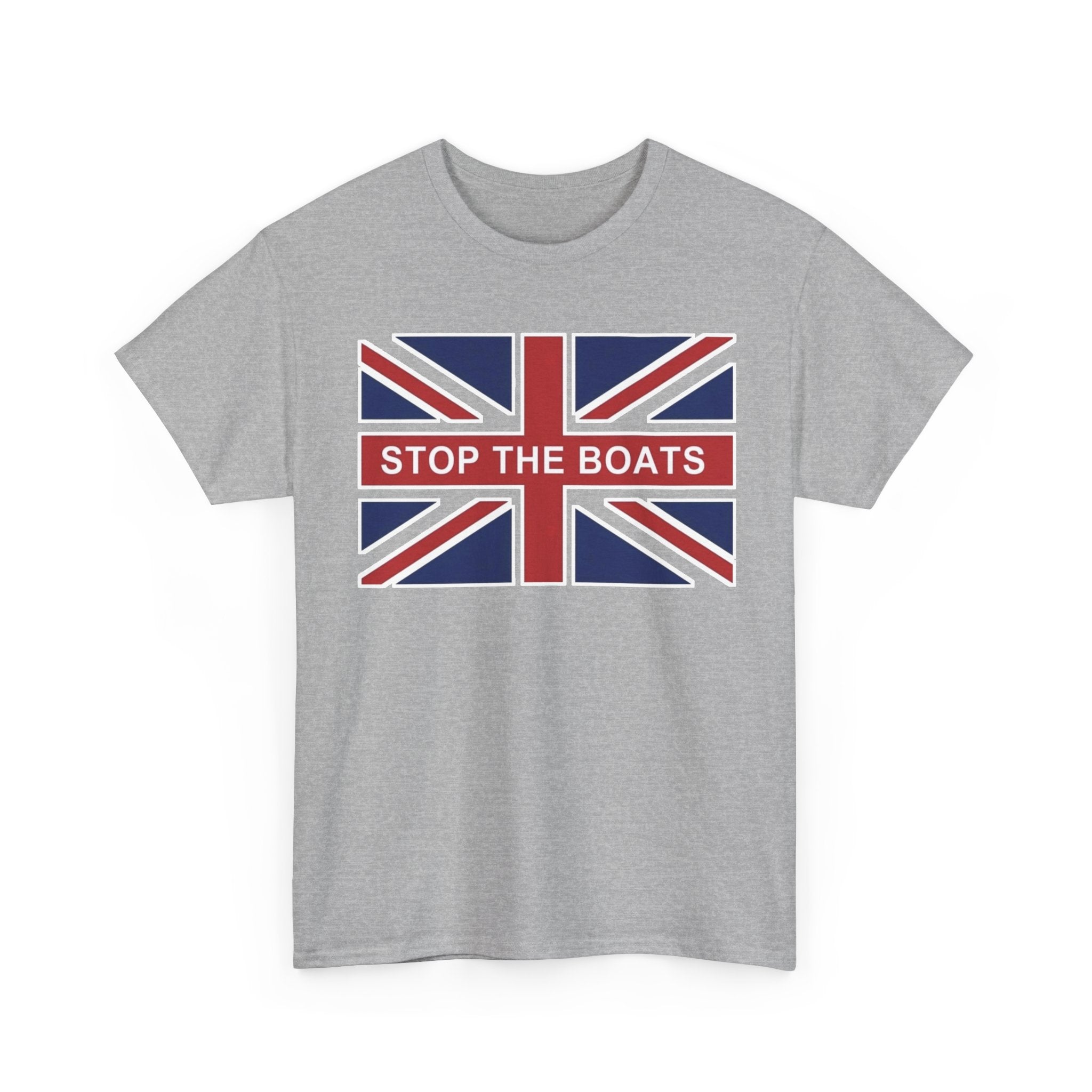 Union Jack "Stop The Boats" Political Statement Tee / T-Shirt