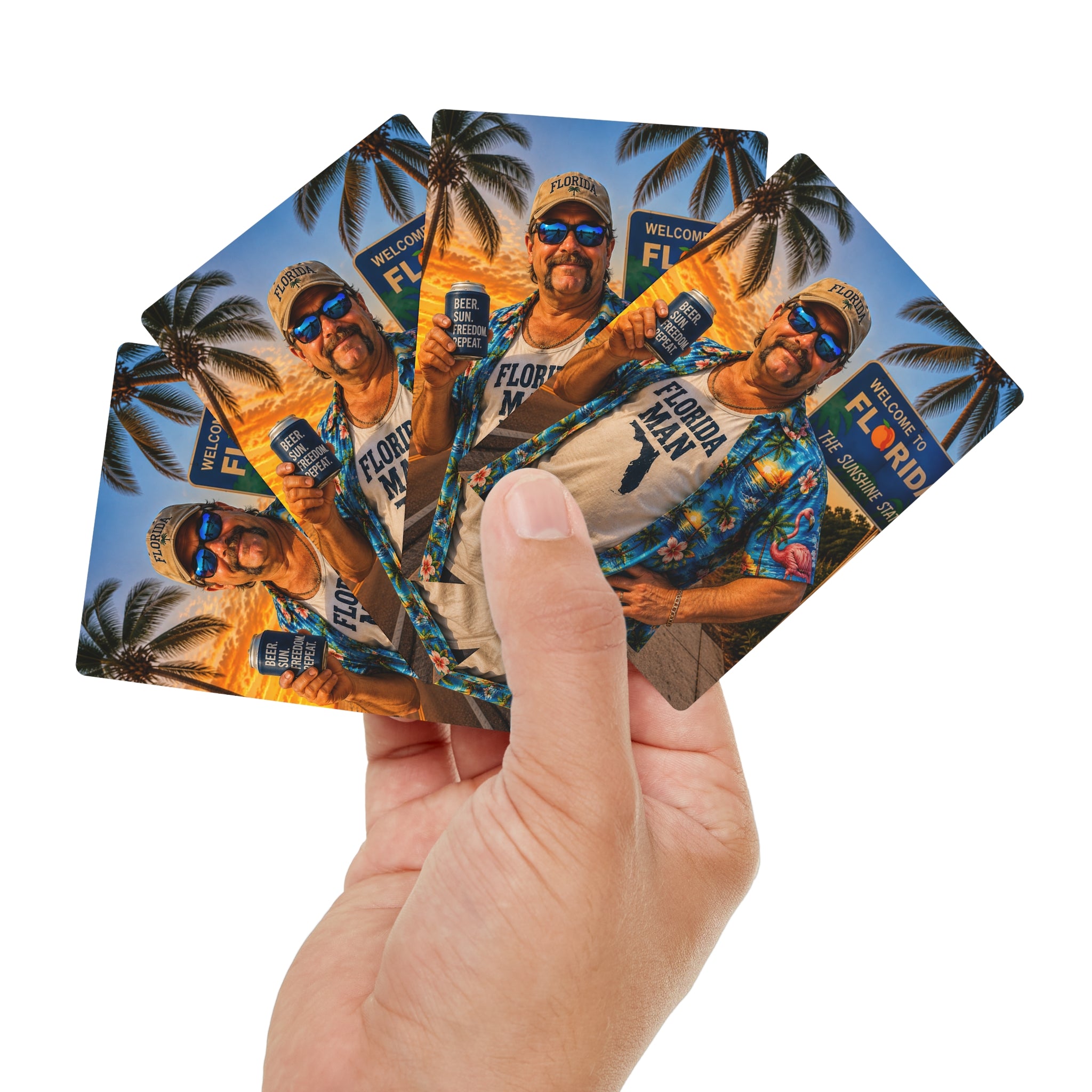 Florida Man Playing / Poker Cards
