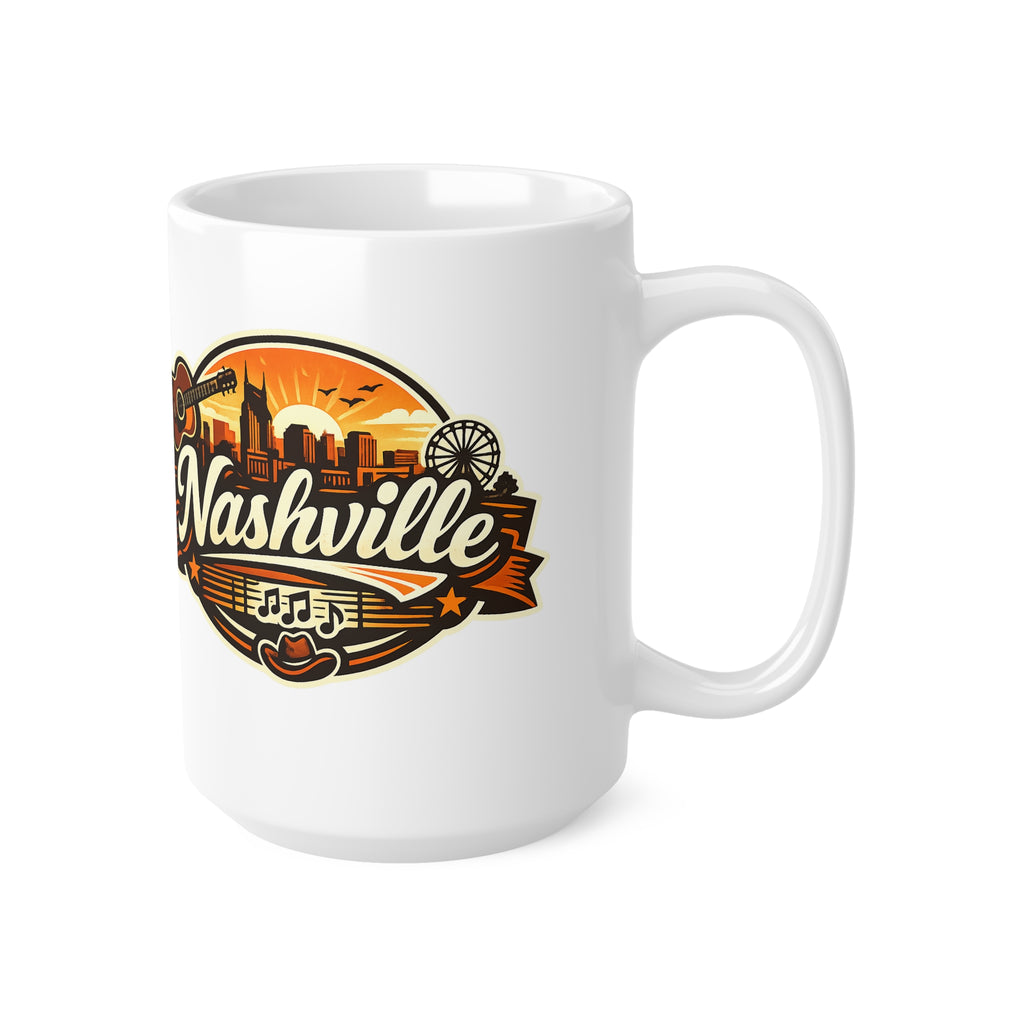 Nashville Ceramic Coffee Cups, 11oz, 15oz