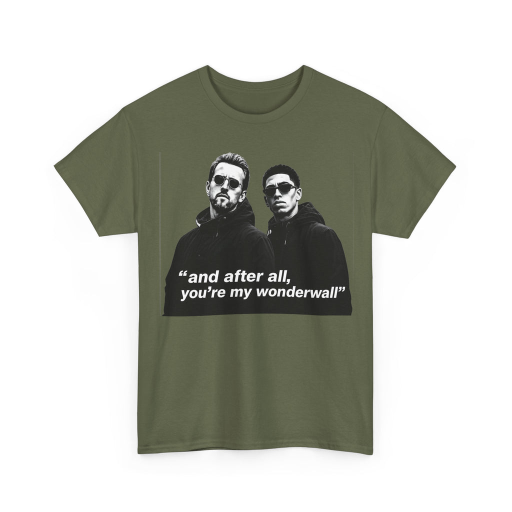 Kane and Bellingham Wonderwall Lyric T-Shirt — ‘and after all, you’re my wonderwall’ Retro Band Tee