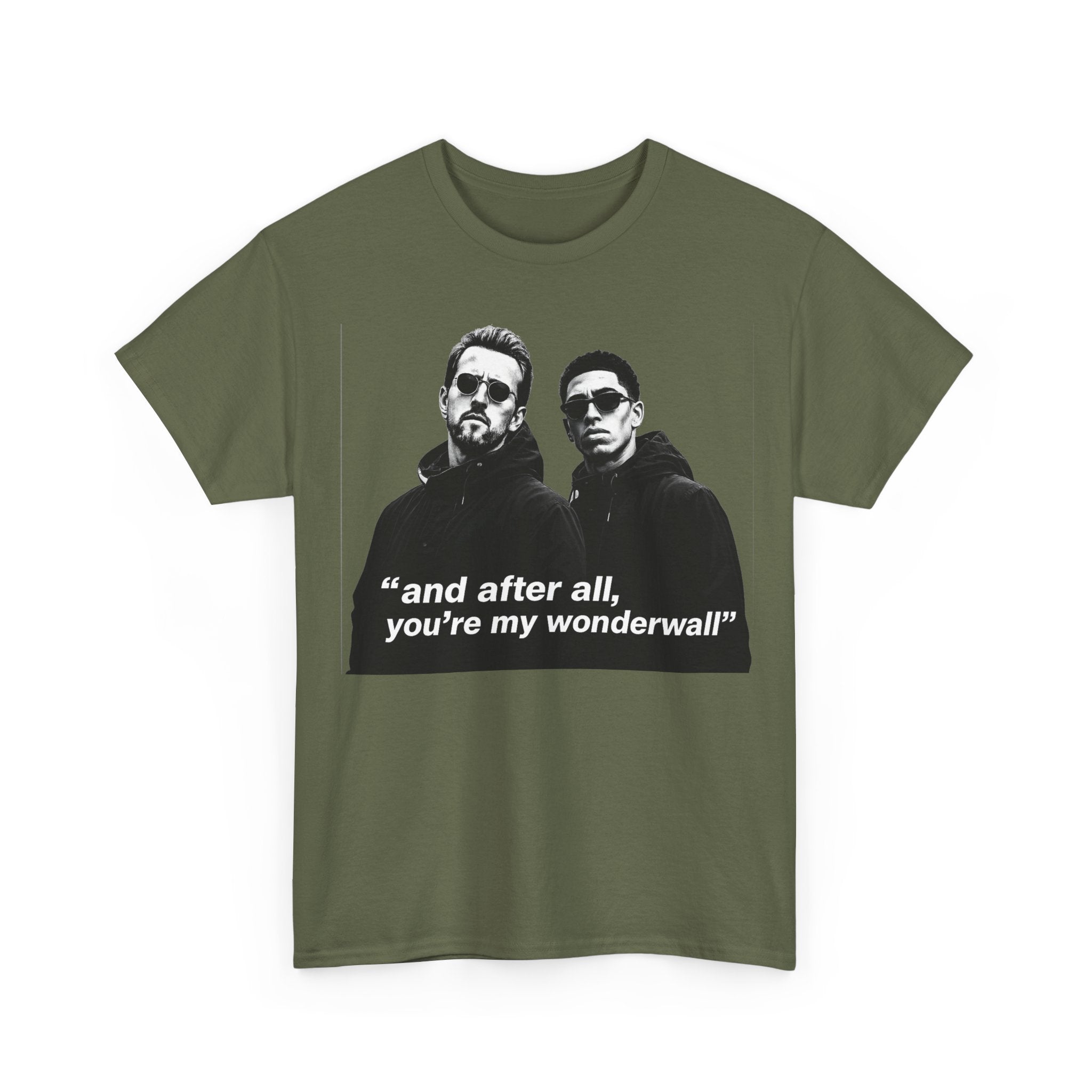 Kane and Bellingham Wonderwall Lyric T-Shirt — ‘and after all, you’re my wonderwall’ Retro Band Tee