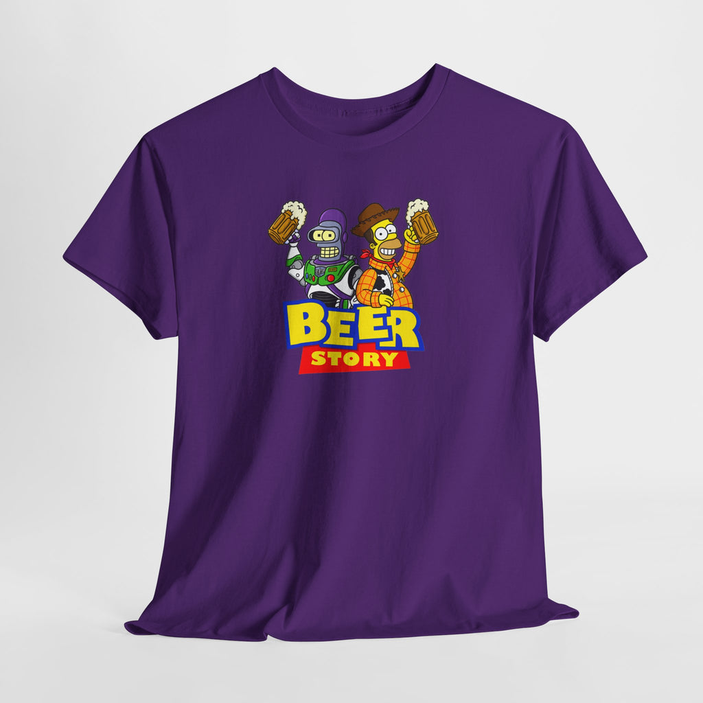 Beer Story T-Shirt — Funny Cartoon Beer Buddies Graphic Tee