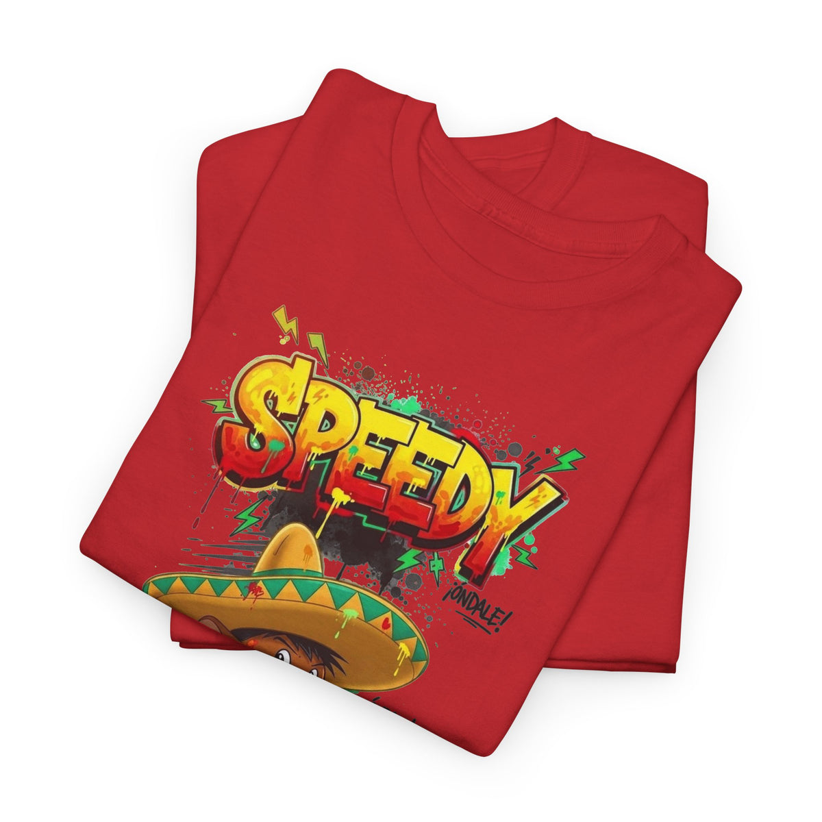 Speedy Sombrero Cartoon Tee — Mexican Street Food Runner Graphic T-Shirt