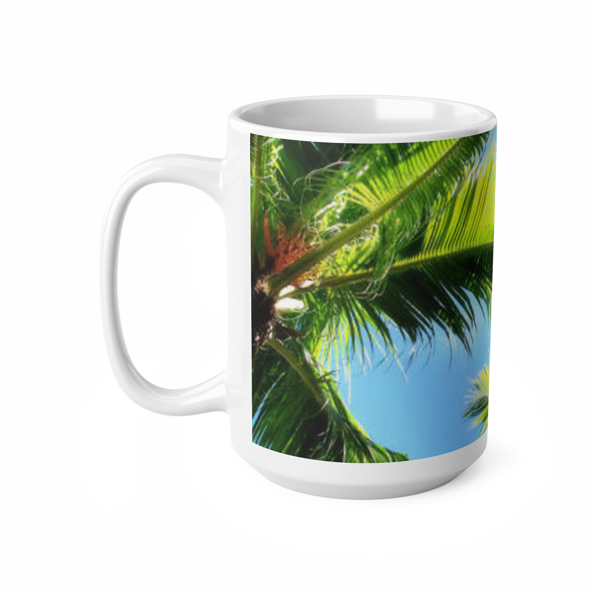 Palm Tree Coffee Mug – Tropical Beach 11oz & 15oz Ceramic Cups