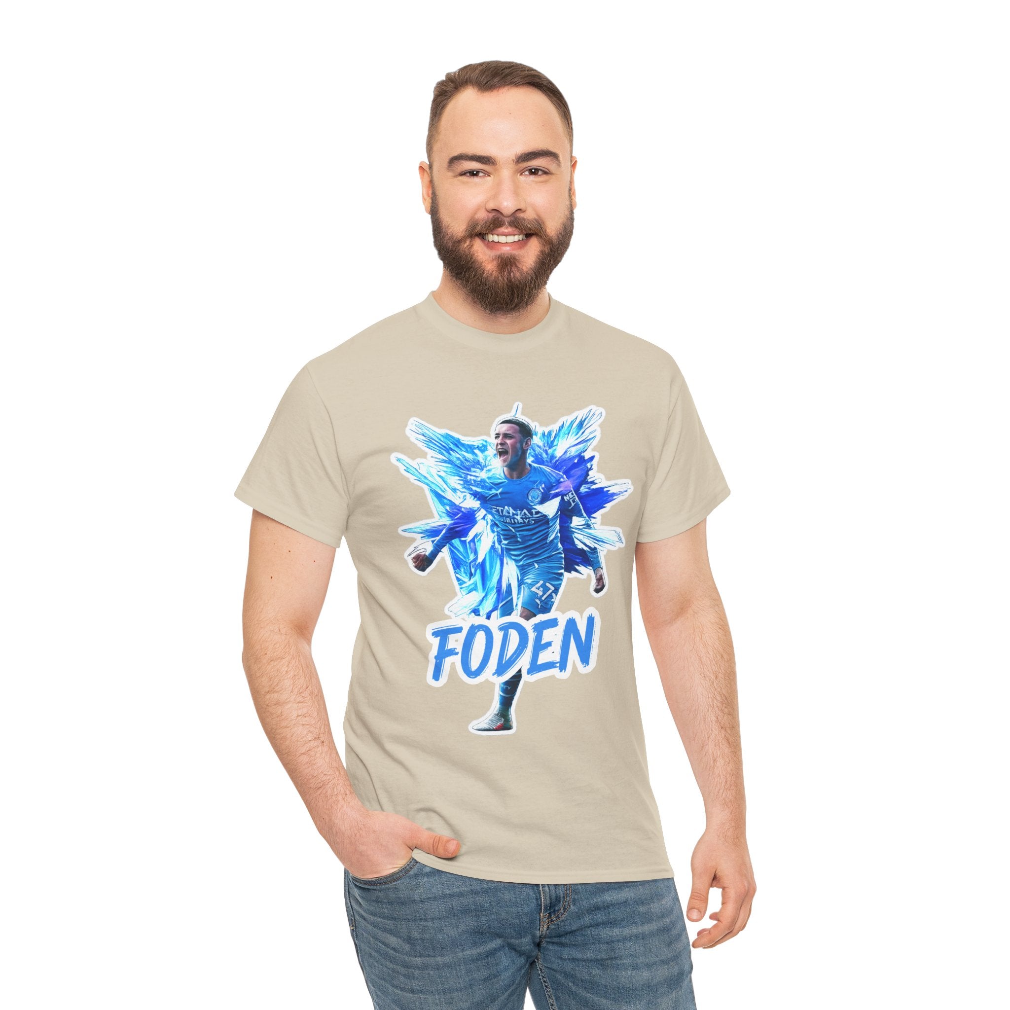 Phil Foden Manchester City Soccer T‑Shirt — Blue Graphic Football Fan Tee