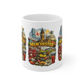 Manchester Landmark Ceramic Mug — 11oz & 15oz Souvenir Coffee Cup