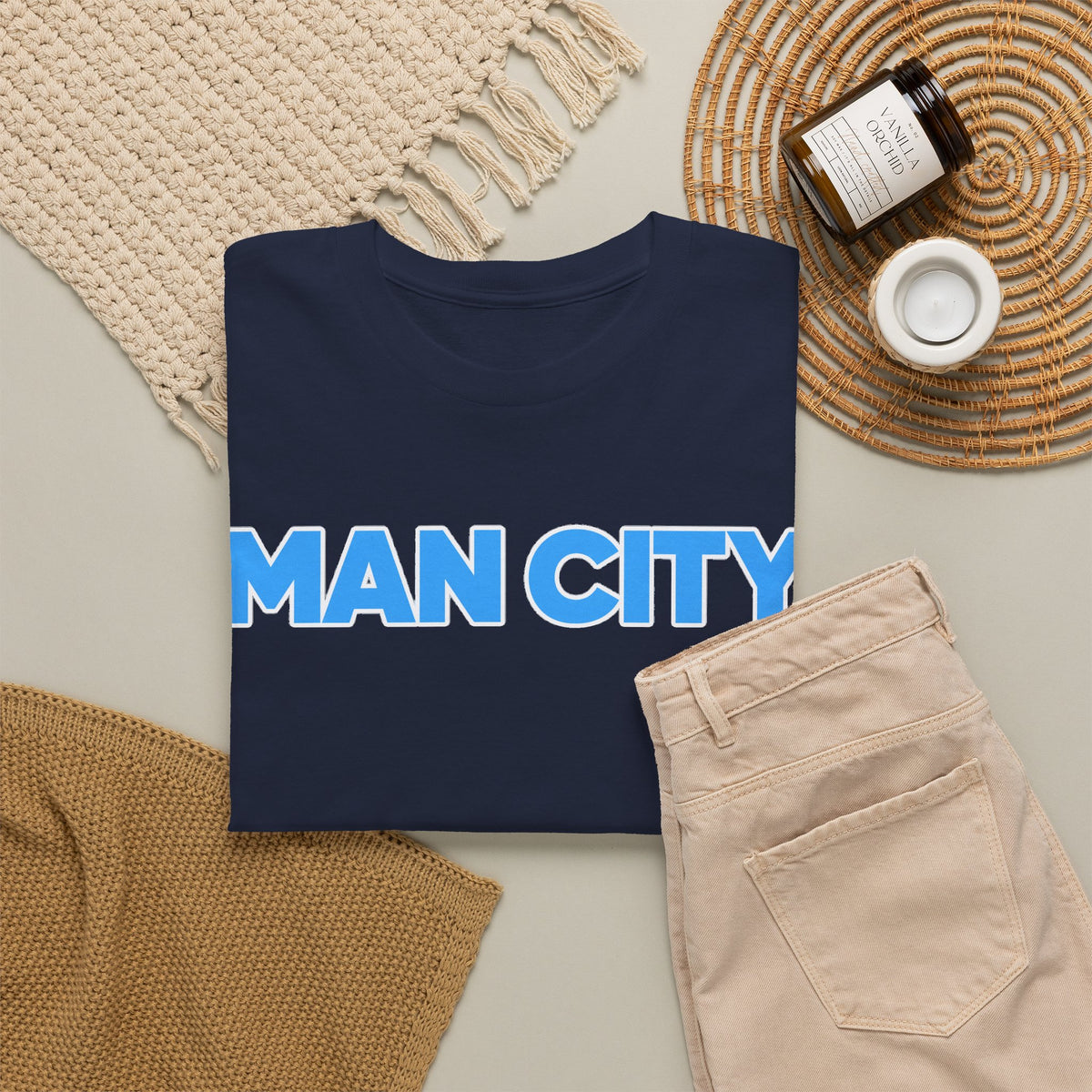 Man City Cotton T‑Shirt — Minimal Football Fan Tee