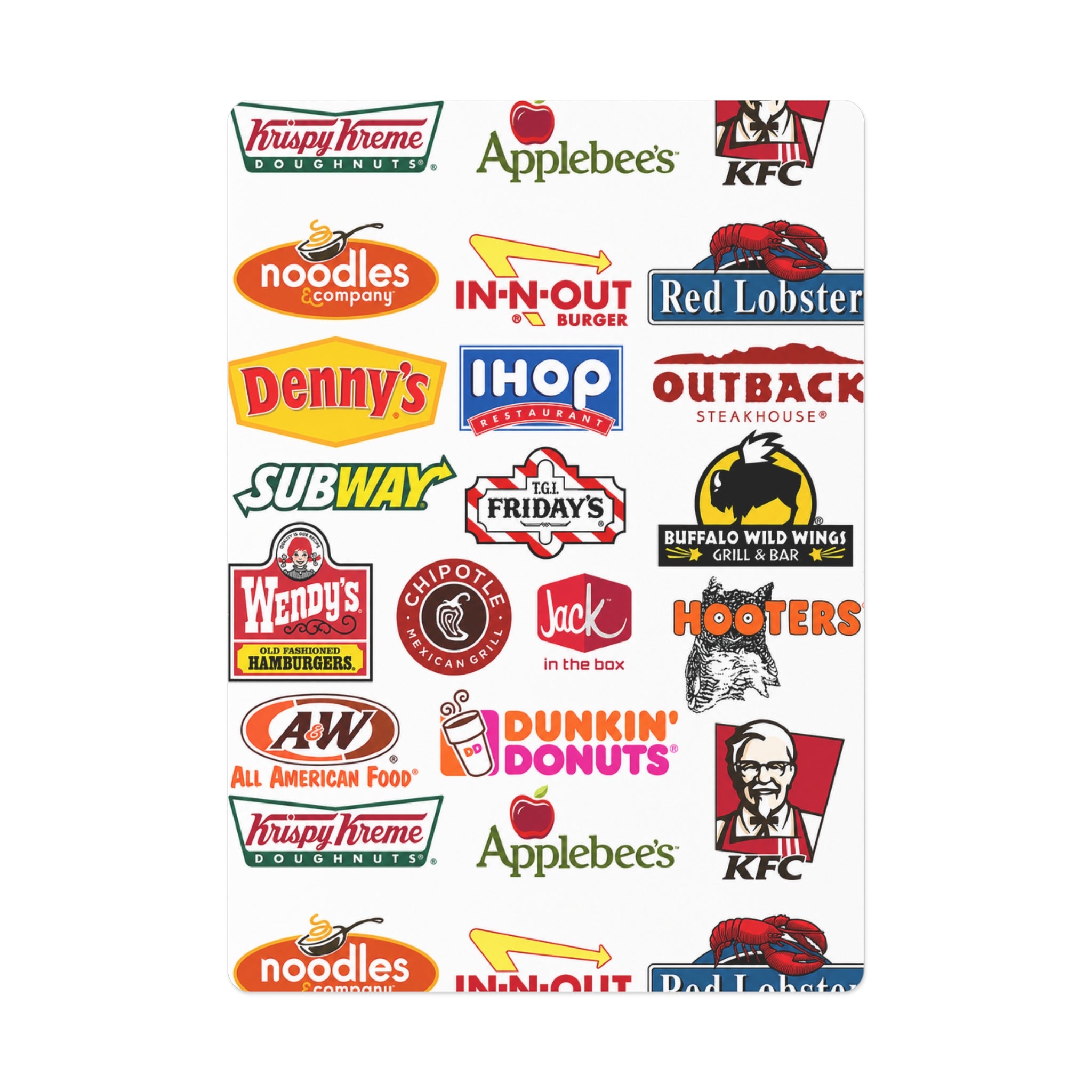 American Fast Food Chains Playing / Poker Cards