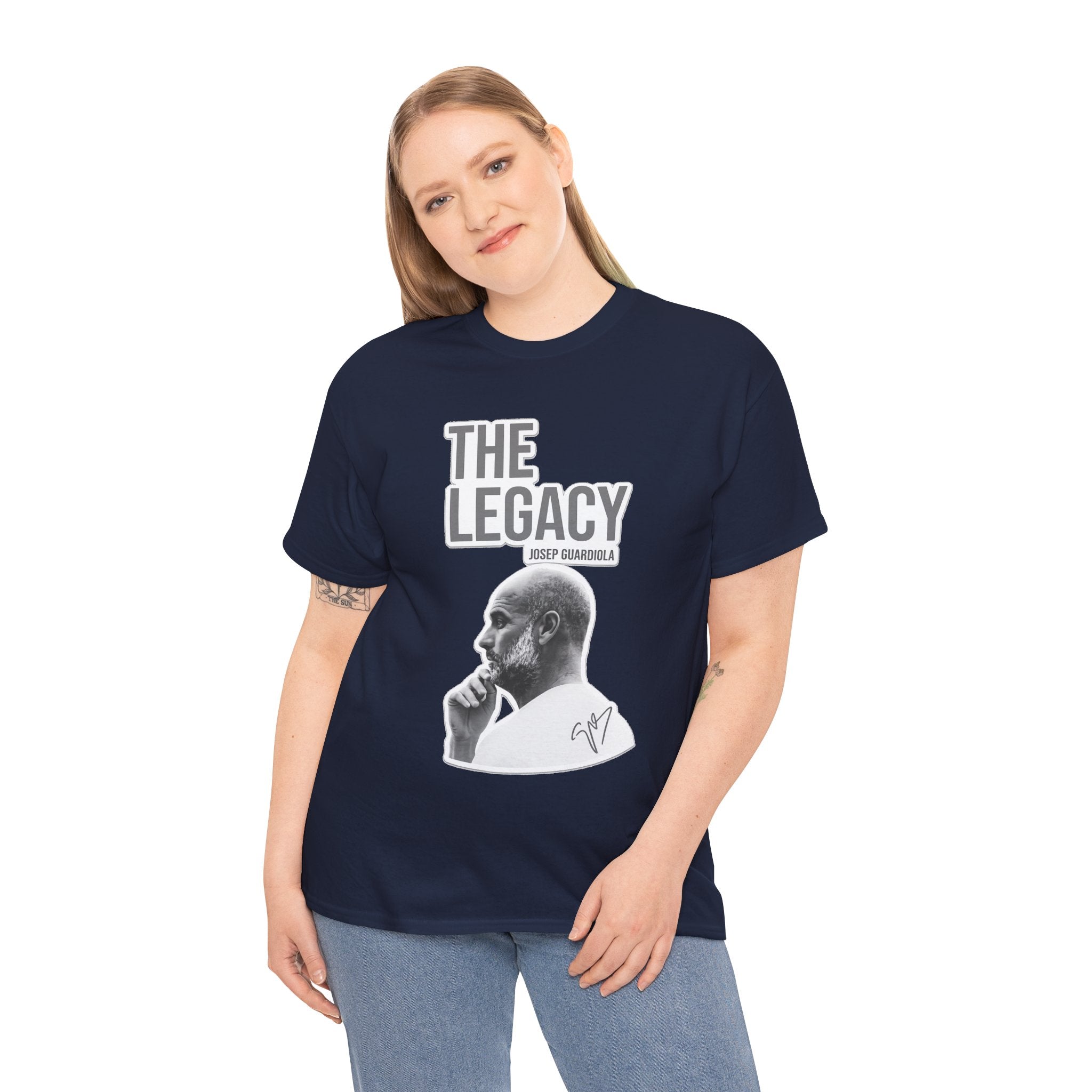 Pep Guardiola Manchester City The Legacy Tee — Inspirational Portrait Graphic T-Shirt