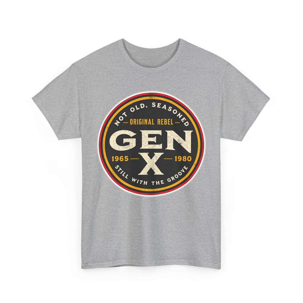 Gen X Tee - 'Not Old, Seasoned' Vintage Rebel Graphic T-Shirt (1965-1980)