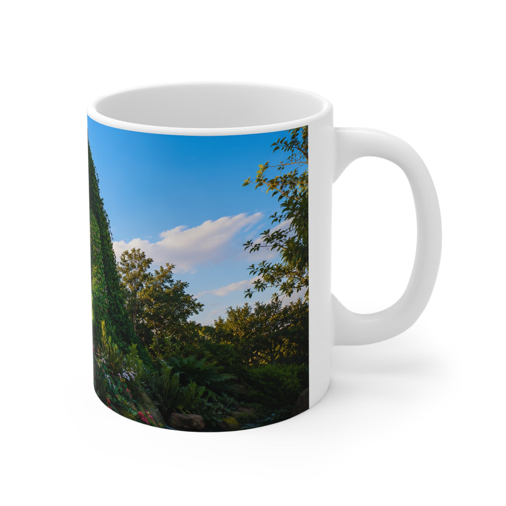 Disney Botanical Garden Mug — Green Topiary Goddess Scenic Ceramic Coffee Cup (11oz/15oz)