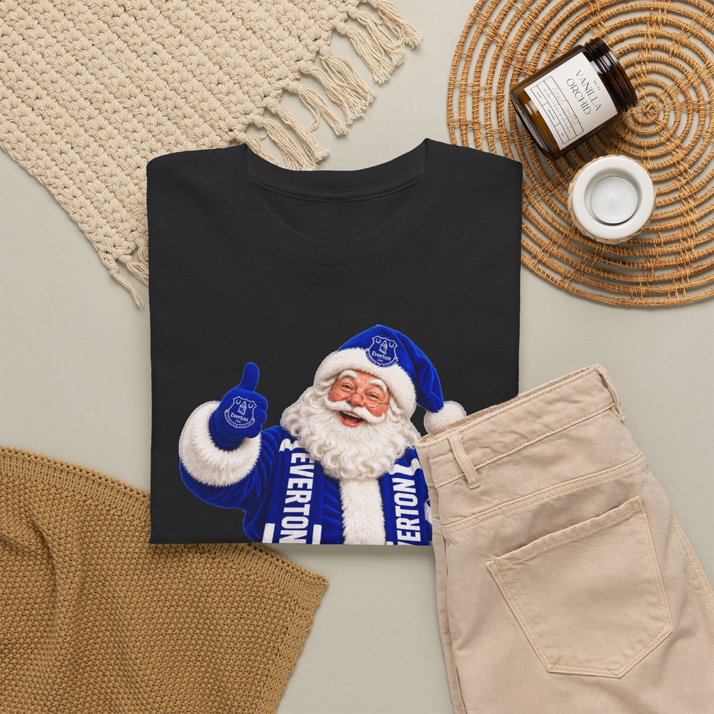 Everton Santa Scarf Christmas Tee - Holiday Vintage Santa T-Shirt