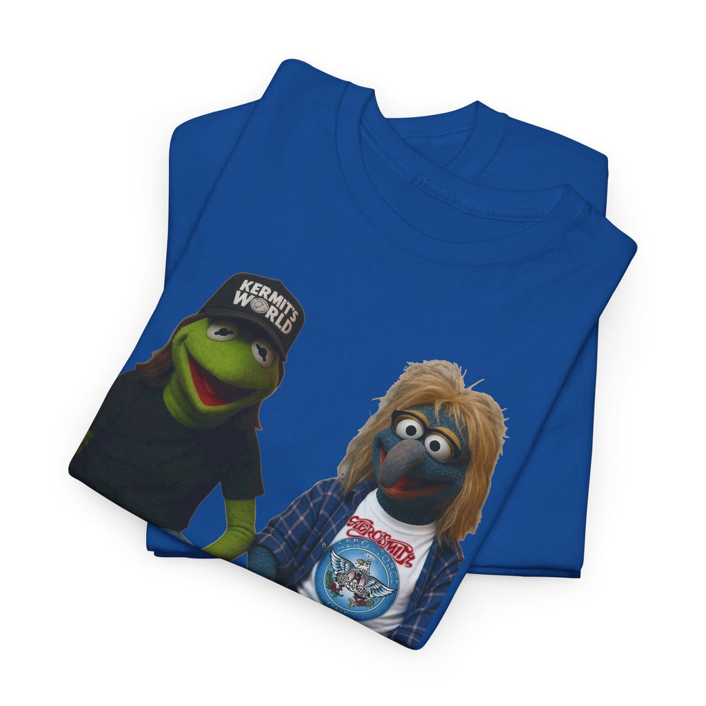 Kermit & Gonzo Waynes World Inspired Character Graphic T-Shirt